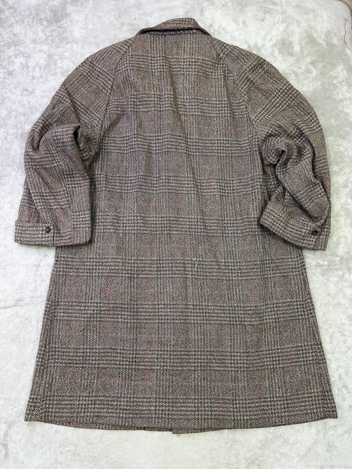Warmth Worsted Twist Wool Check Overcoat Coat 38R