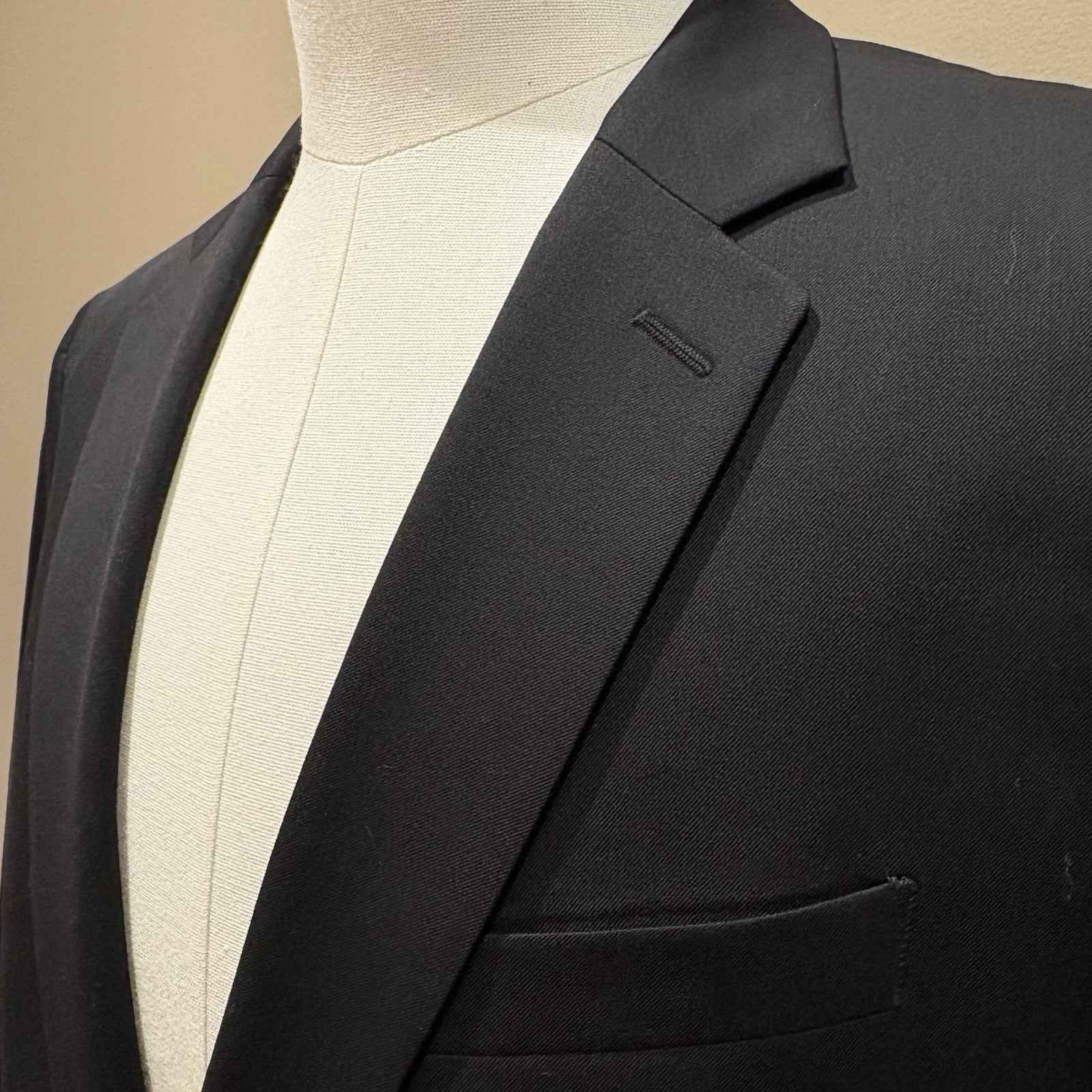 Banana Republic Blazer 40R Black Marzotto Super 120’S Standard Fit Suit Jacket