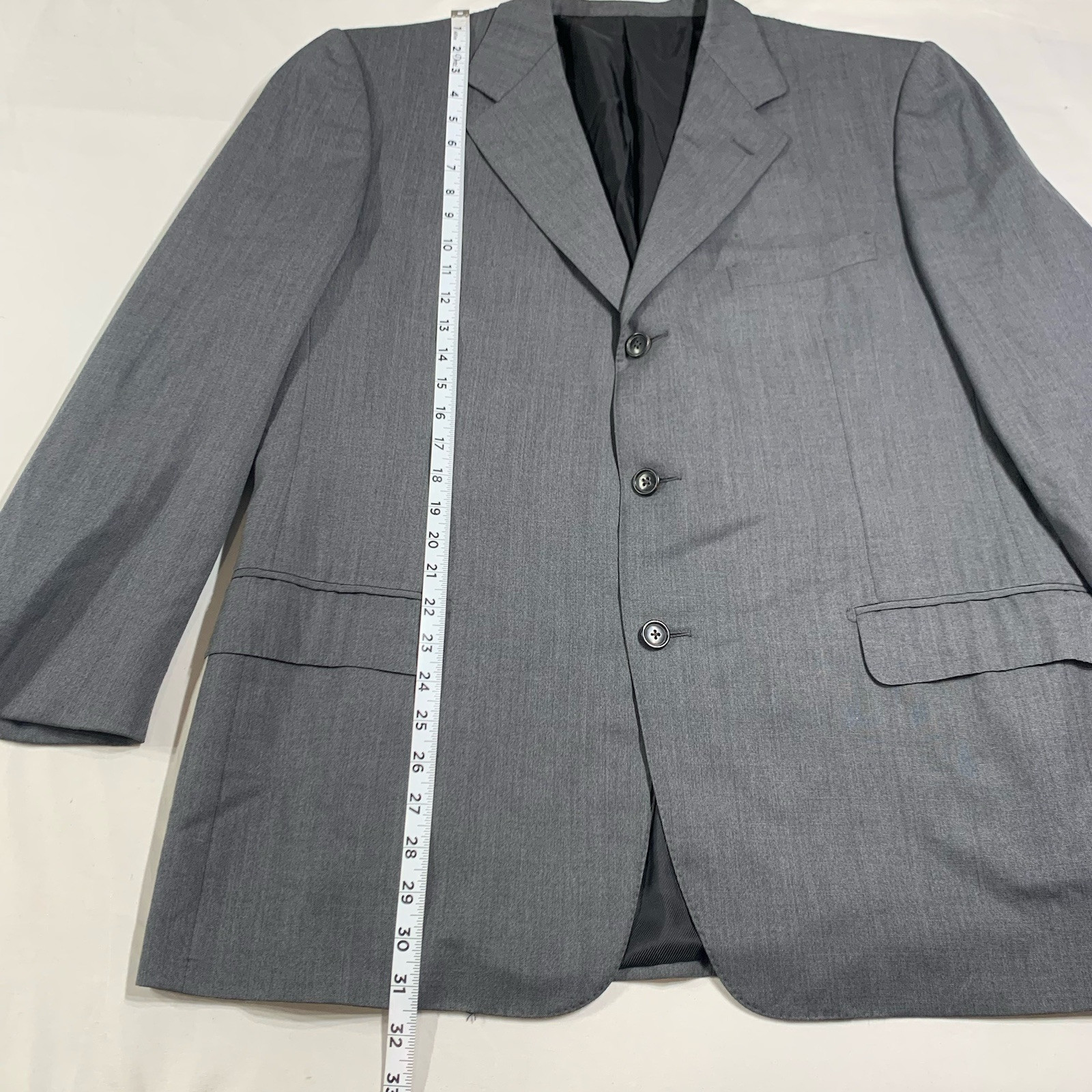 Ermenegildo Zegna Blazer Mens 46R Wool Sports Jacket 15 Milmil 15 Gray Vintage