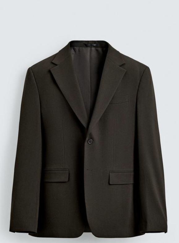 Zara Men’s Comfort Suit Blazer, Style# 9621/321/700, Size 40 US, Color Brown