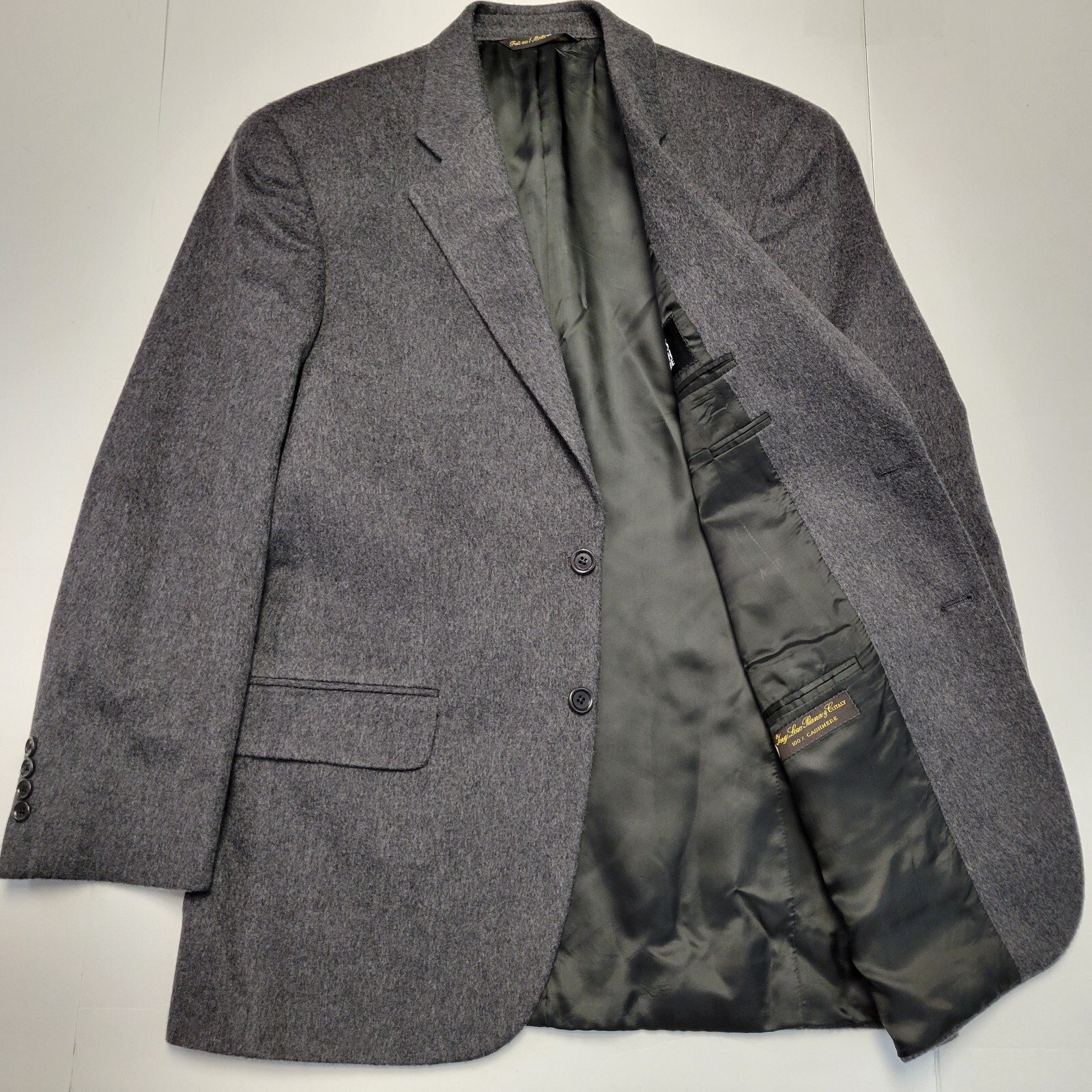 New SAKS 5TH AVE Blazer 100% CASHMERE Men’s 40 R LORO PIANA Gray ITALY MADE