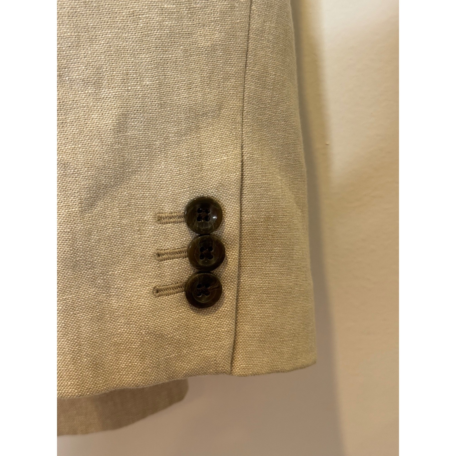 Old Navy Mens XL Linen Blend Blazer Sport Coat Beige Beachy Wedding Lightweight