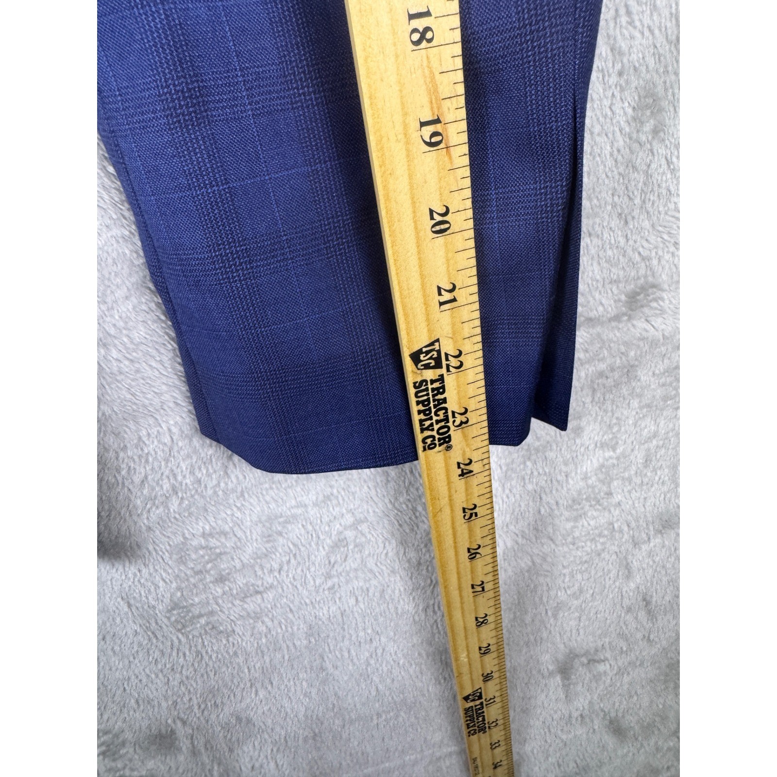 Jos. A. Bank Traveler Coat Mens 40R Blue Glen Plaid 100% Wool Sport Coat 40 Reg