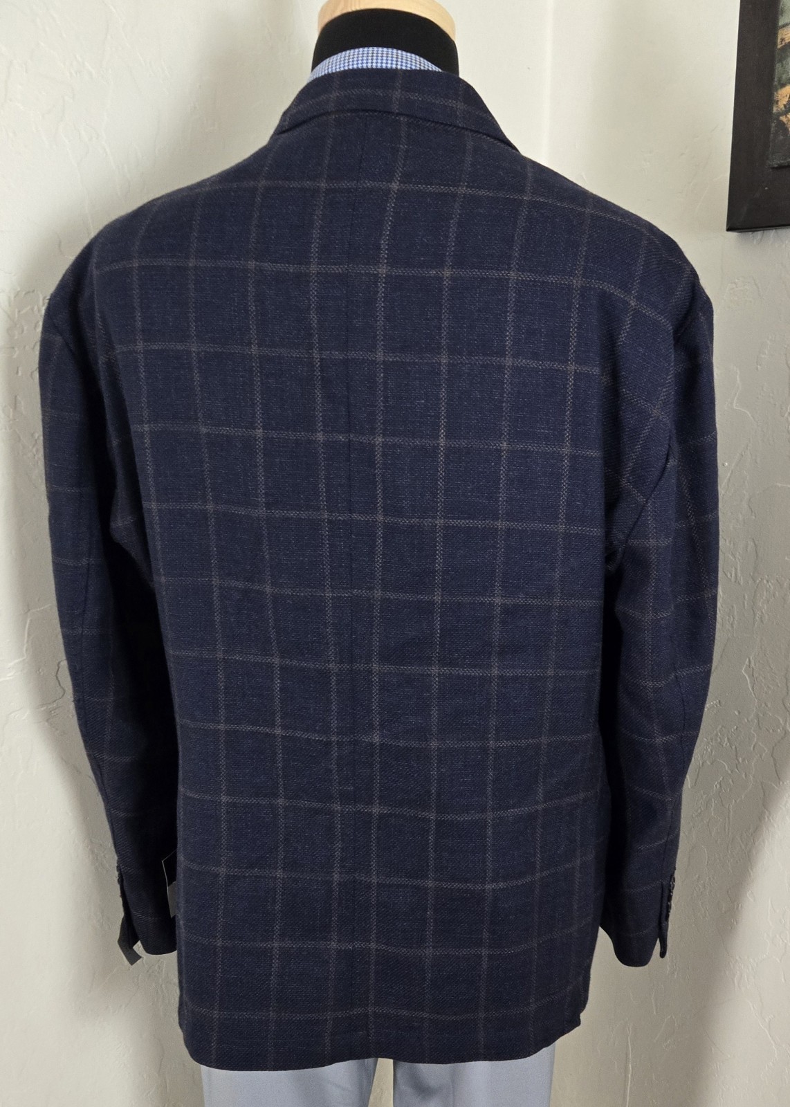 NWT Stafford Unstructured Blazer 56L Hopsack Surgeon Cuffs Hacking Sport Jacket