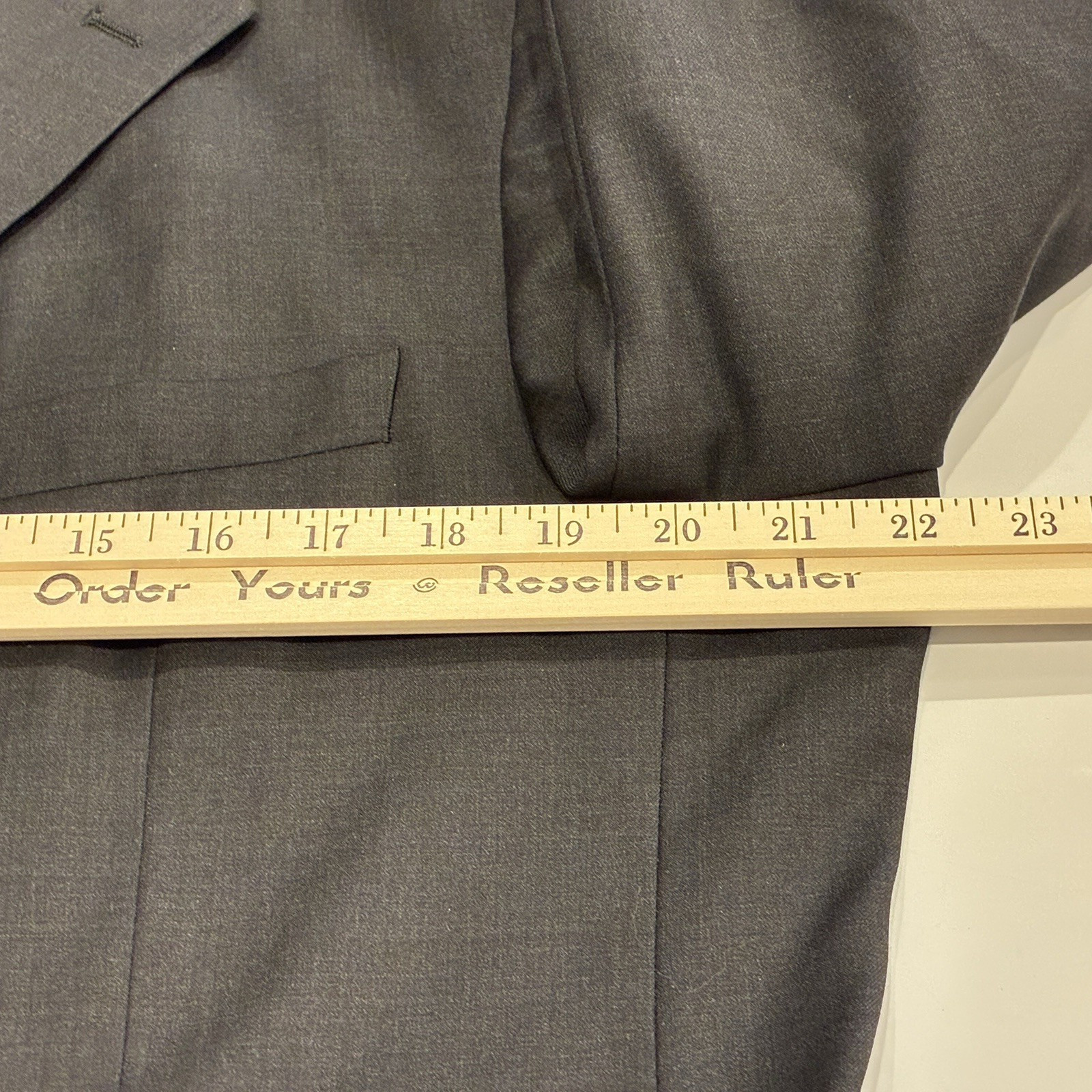 Santorelli Linea Blu Blazer 100% Super 140s ExtraFine Merino Wool Men 42R Black
