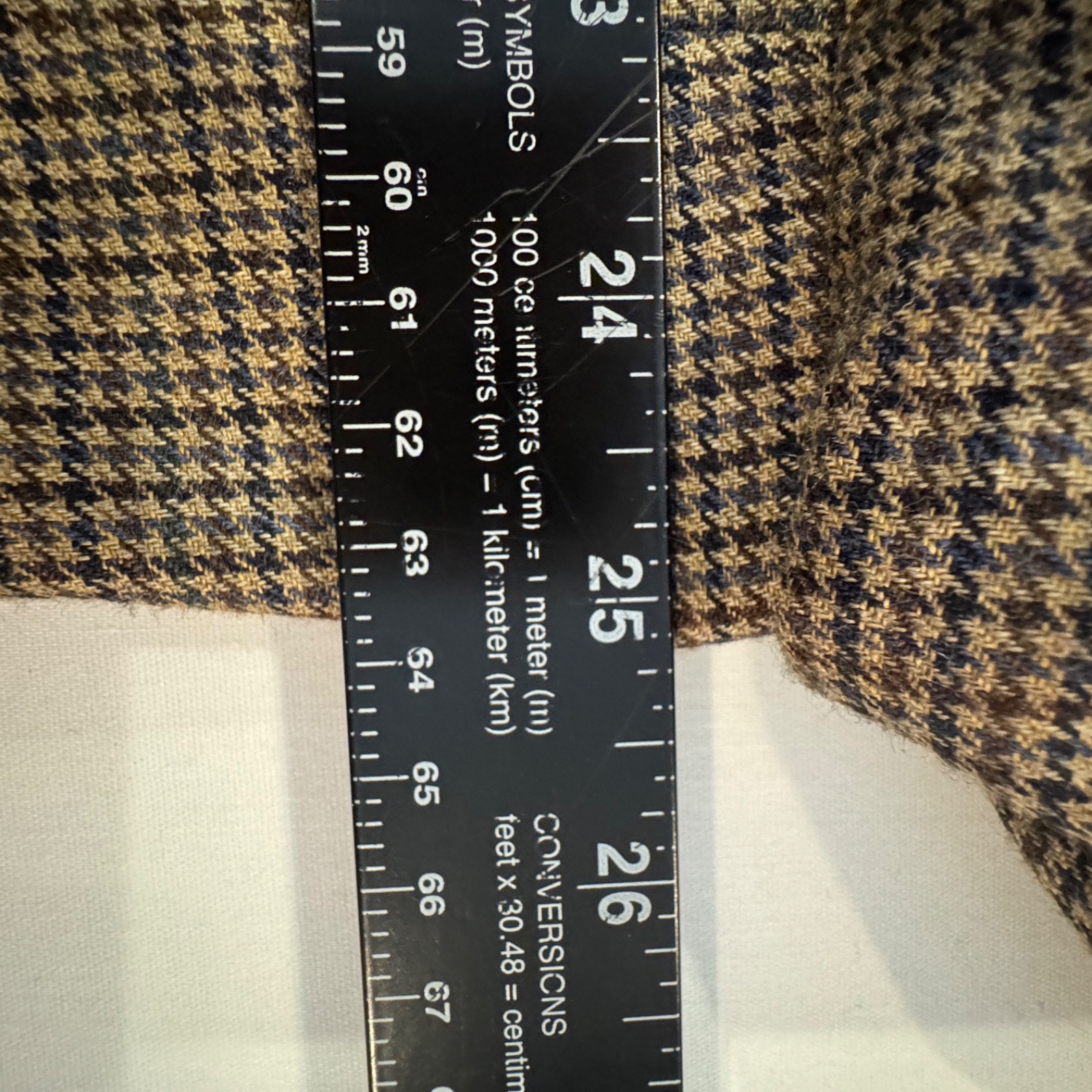Lauren Ralph Lauren Jacket 46L Brown & Gray Houndstooth Check Blazer Silk & Wool