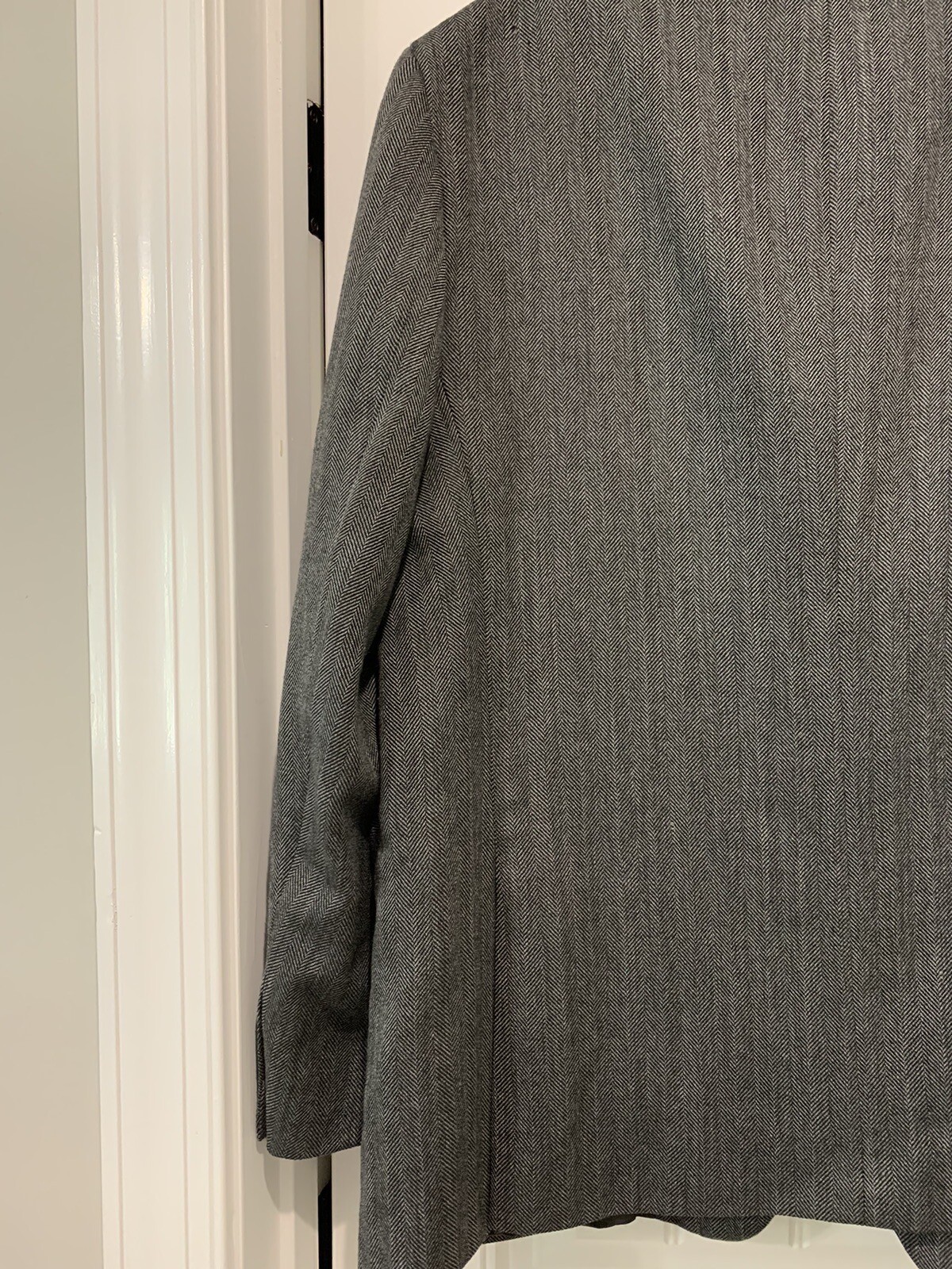 STAFFORD WOOL BLAZER JACKET MENS SIZE 48 REGULAR GRAY MERINO CLASSIC FIT