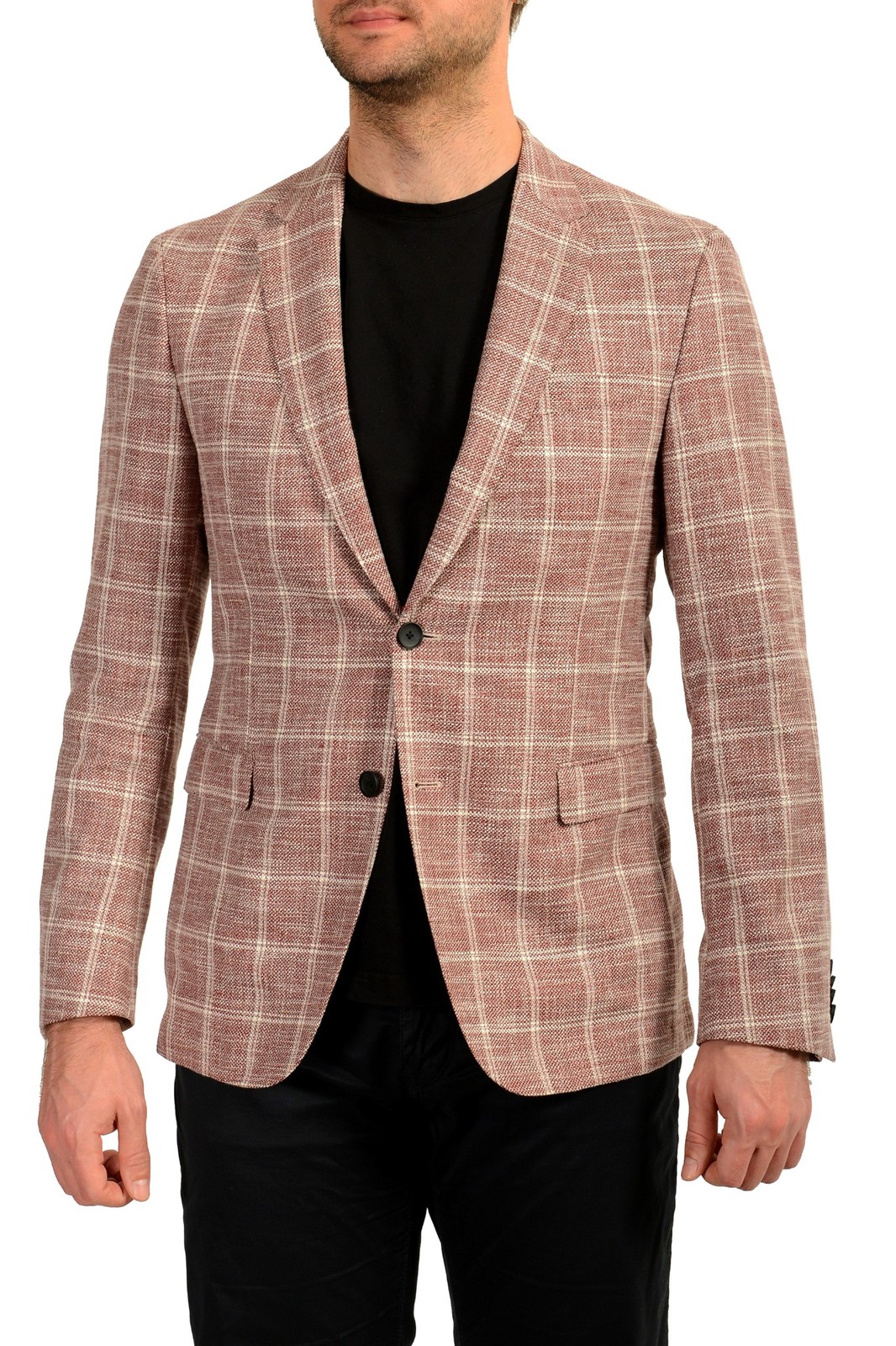Hugo Boss Men’s «Nobis6» Slim Fit Two Button Linen Wool Blazer US 46R IT 56R
