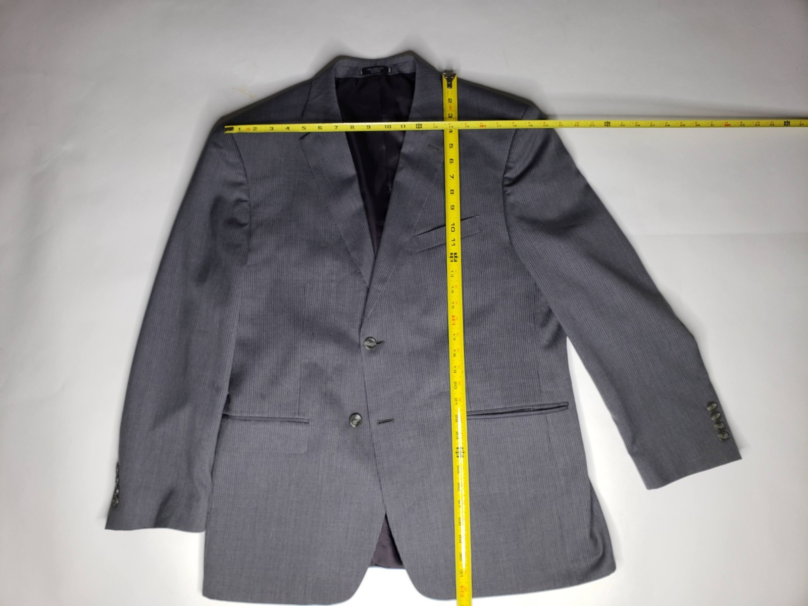 Men’s Jones New York Gray Pinstripe 2 Piece Suite – Coat and Pants
