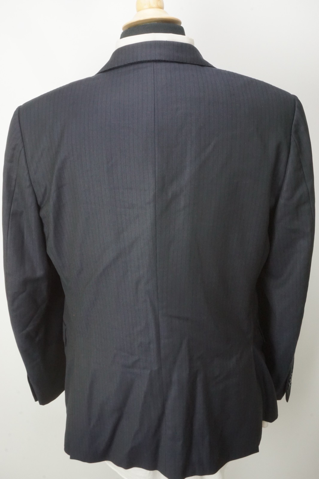 Ermenegildo Zegna Multiseason Milano Wool Blue Jacquard Striped Sport Coat 42S
