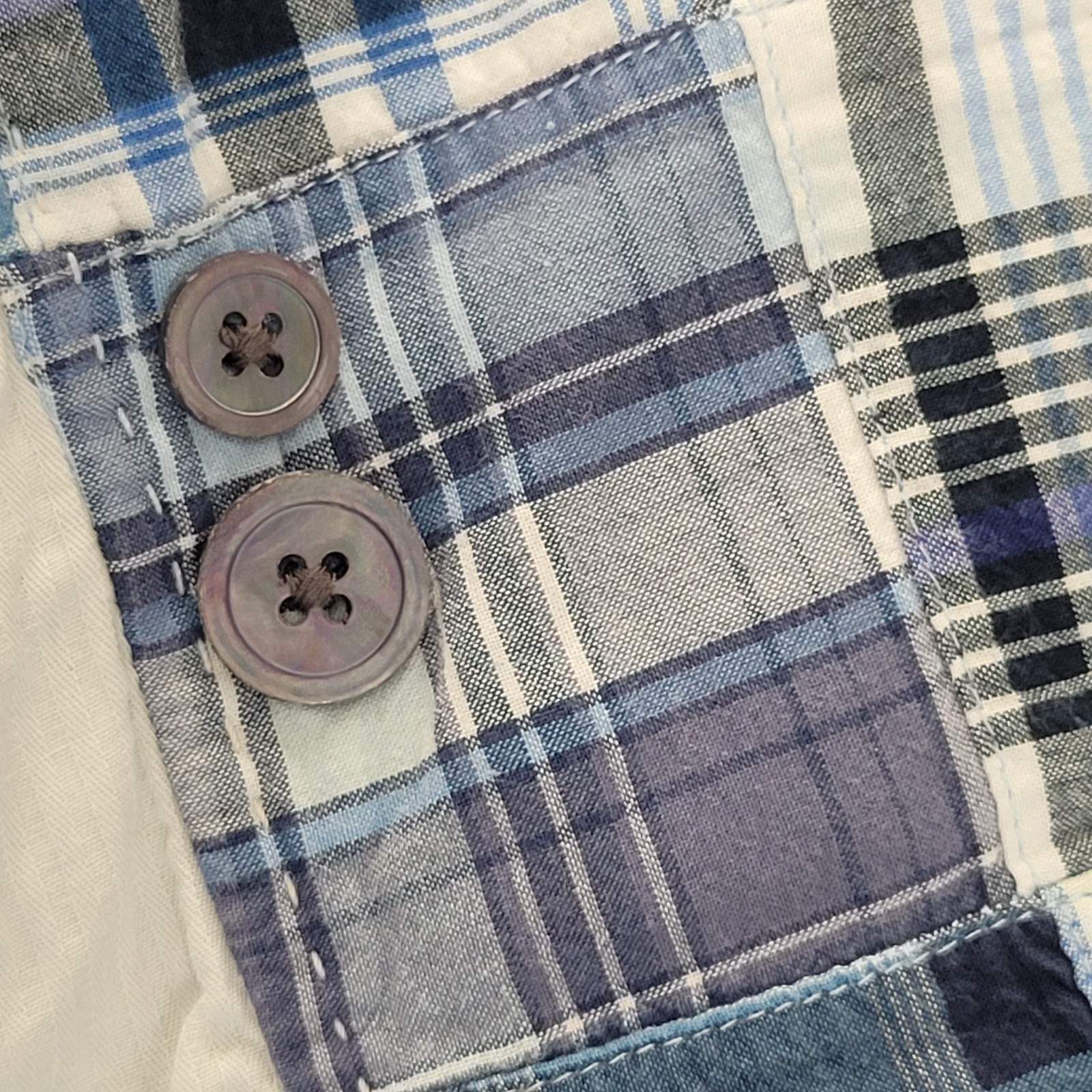 Vintage Polo Ralph Lauren Madras Patchwork Summer Sport Blazer Blue – Flaw Men M