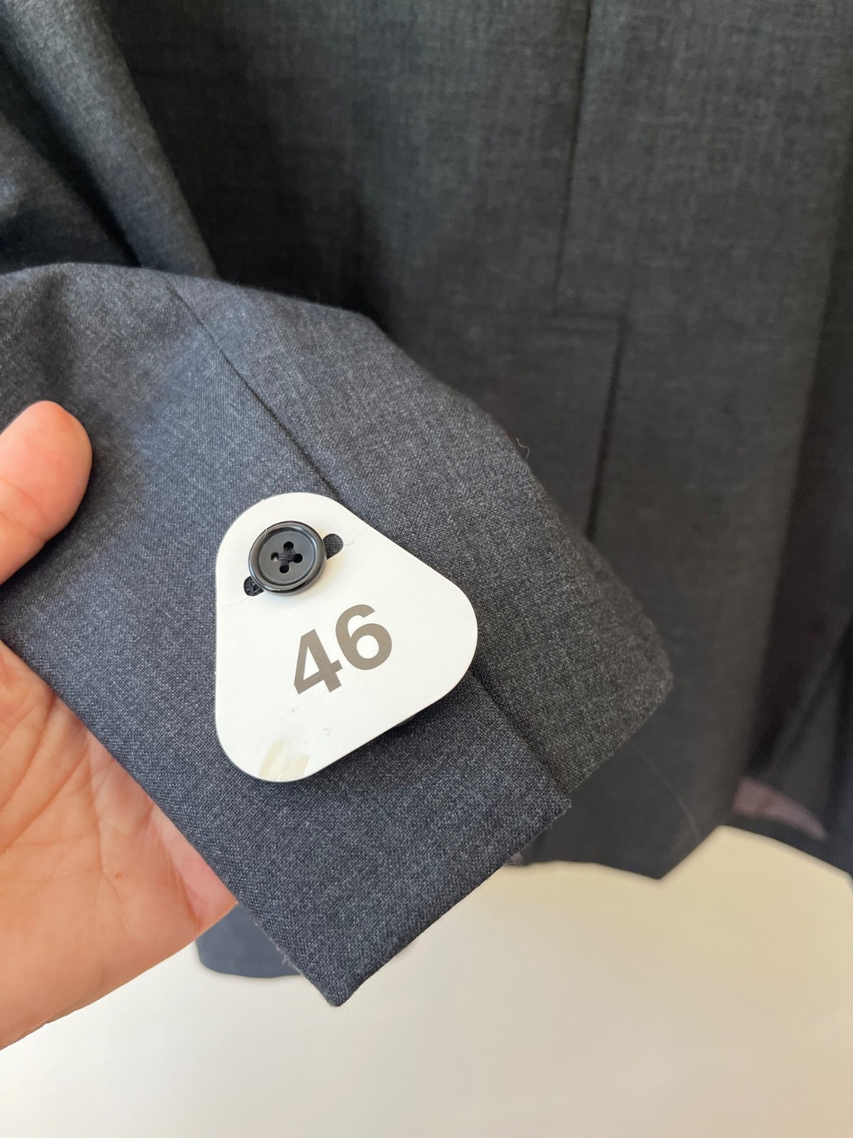 NWT J Press Men’s 3/2 Roll Solid Gray Peppin Merino Wool Suit Jacket 46R