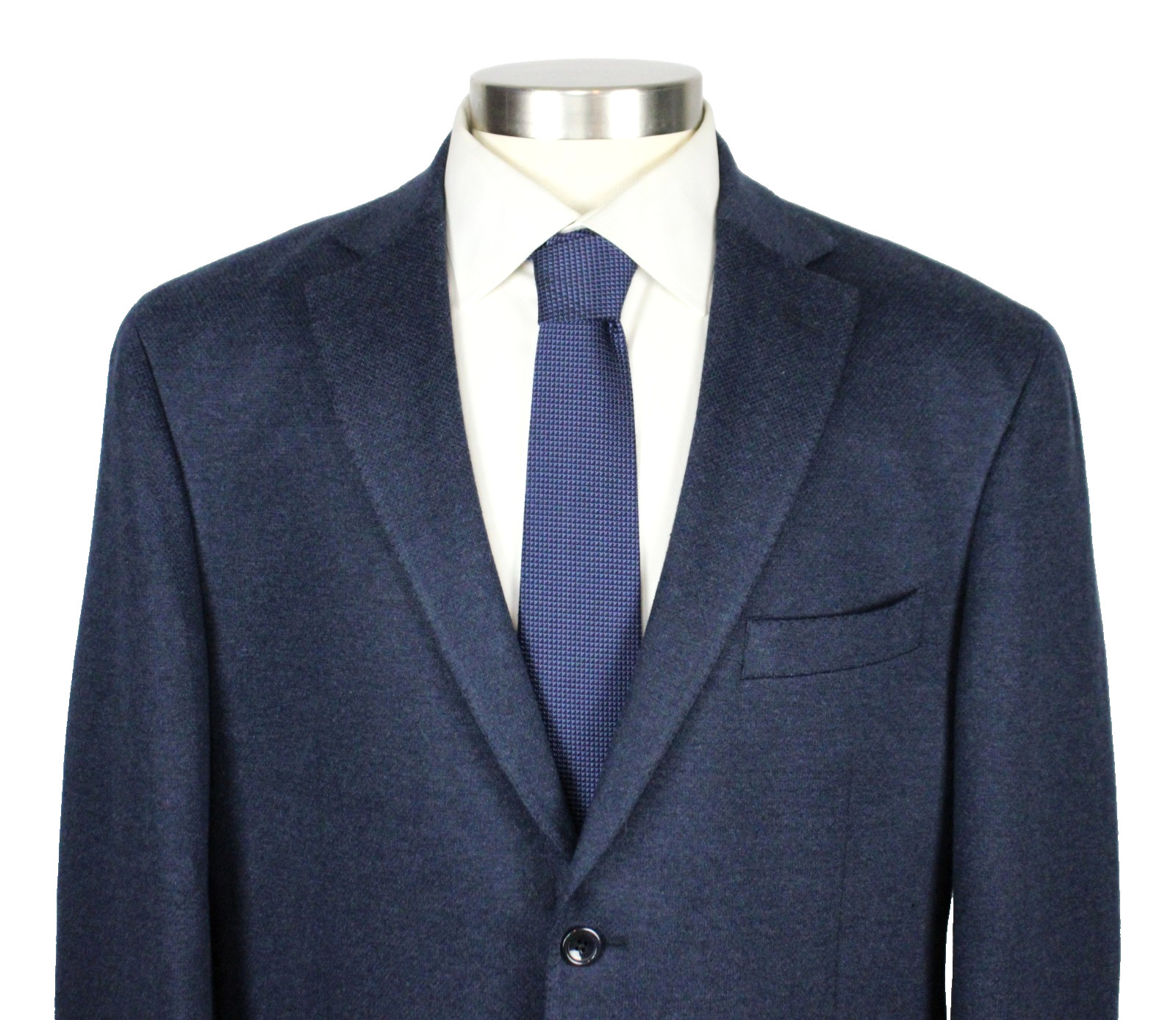 Men’s Store Bloomingdale’s Sport Coat 44 R Navy Jersey Cotton Linen Soft Jacket