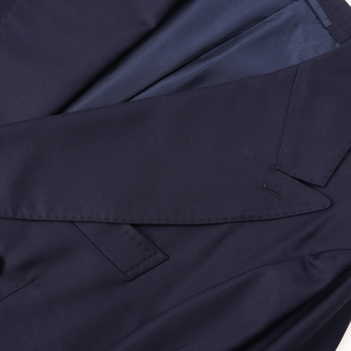 Stile Latino Napoli Trim-Fit Solid Navy Blue Extrafine Wool Suit 38R (Eu 48) NWT
