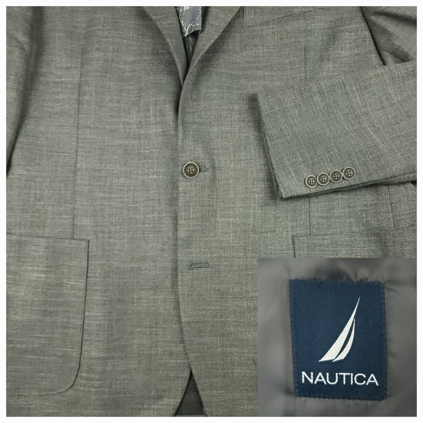 Ivy Style Unstructured Hopsack Sport Coat Mens 46L Casual Summer Patch Pocket