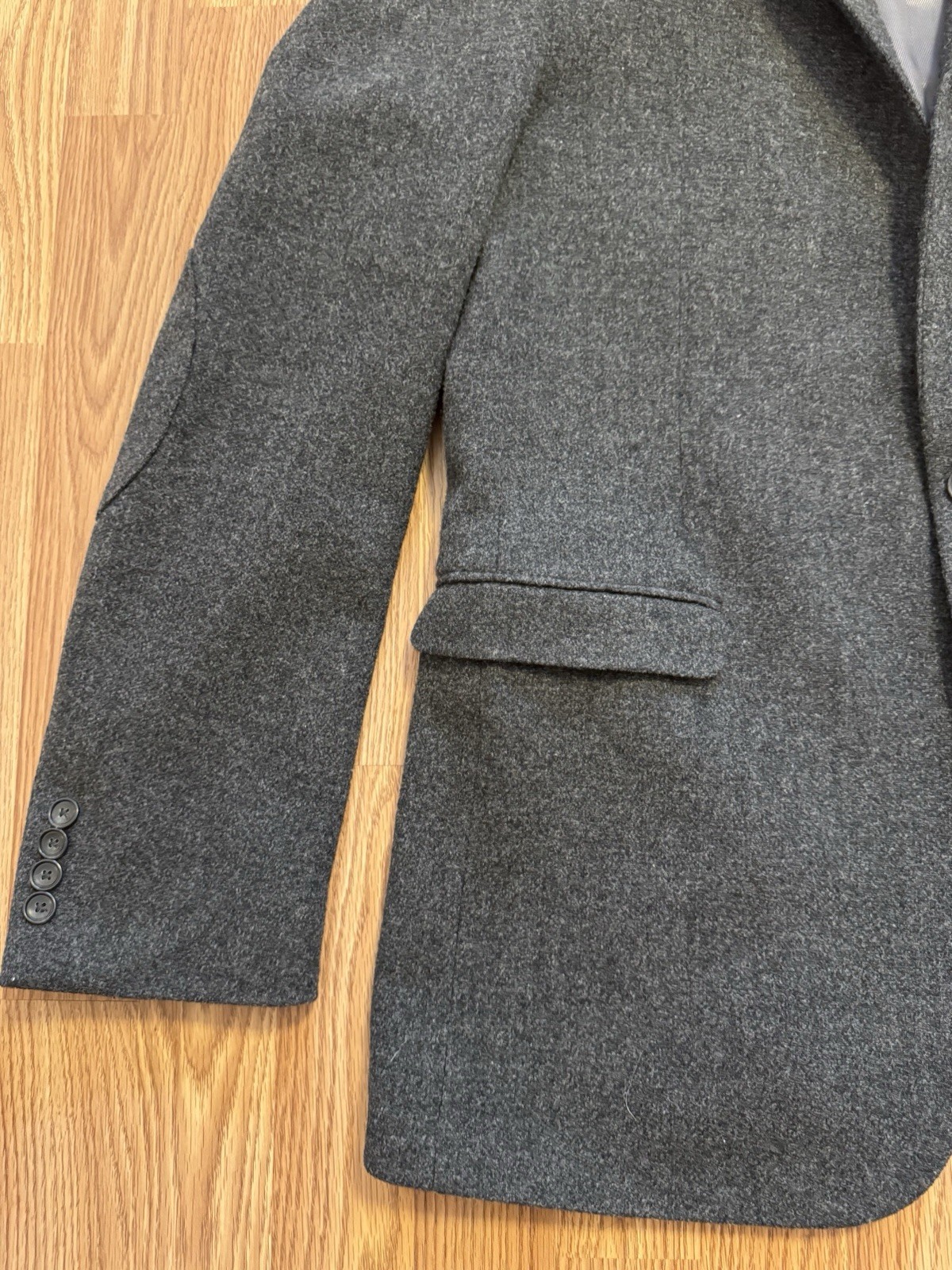 Kenneth Cole New York Men Blazer 100% Wool Gray Size: 46 XL Made in Mexico