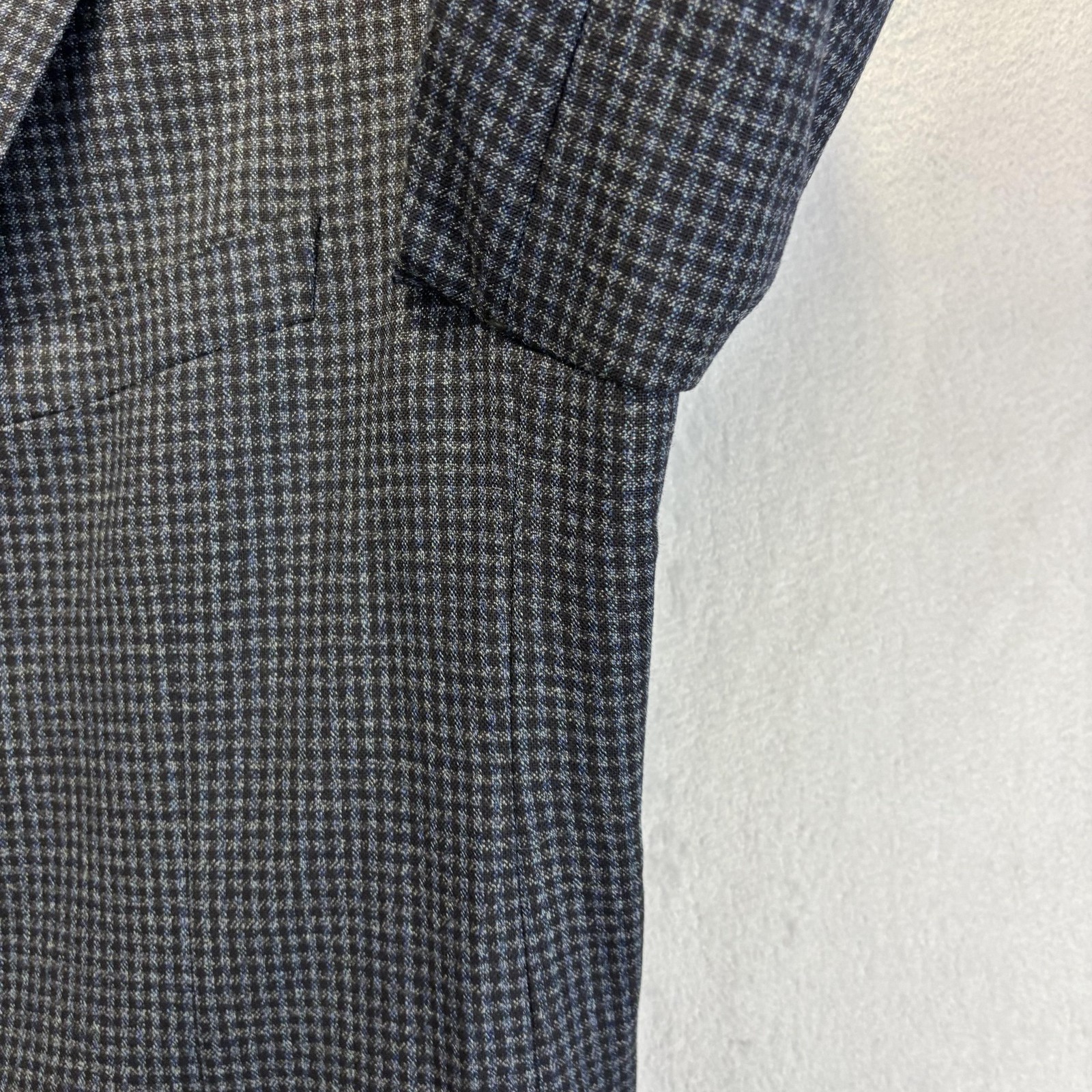 Ermenegildo Zegna Neiman Marcus Wool Blazer Jacket Mens US 46 (IT 56) Blue Check