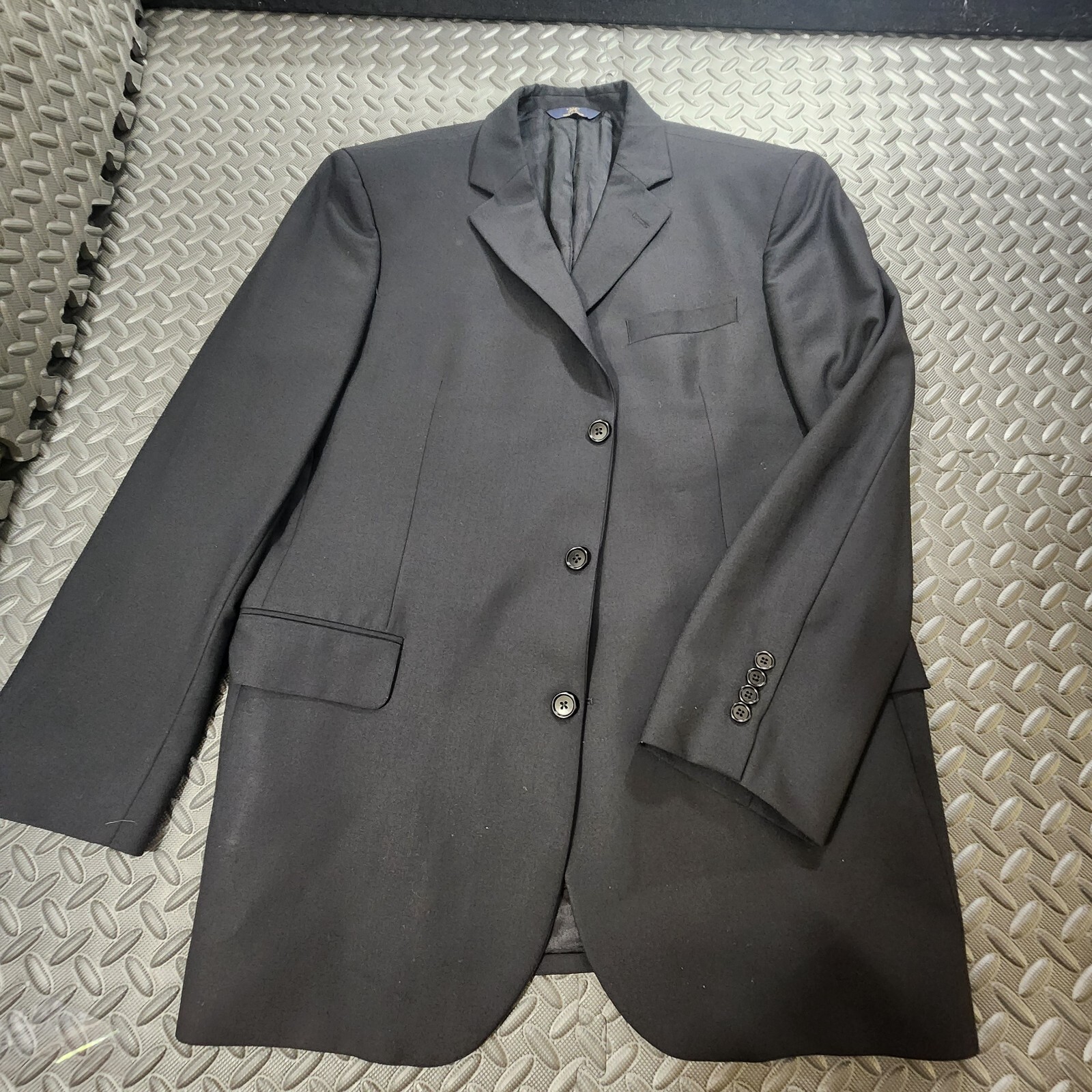 Brooks Brothers 346 Blazer Sports Coat Jacket Mens 44L Black stretch MI Jordan