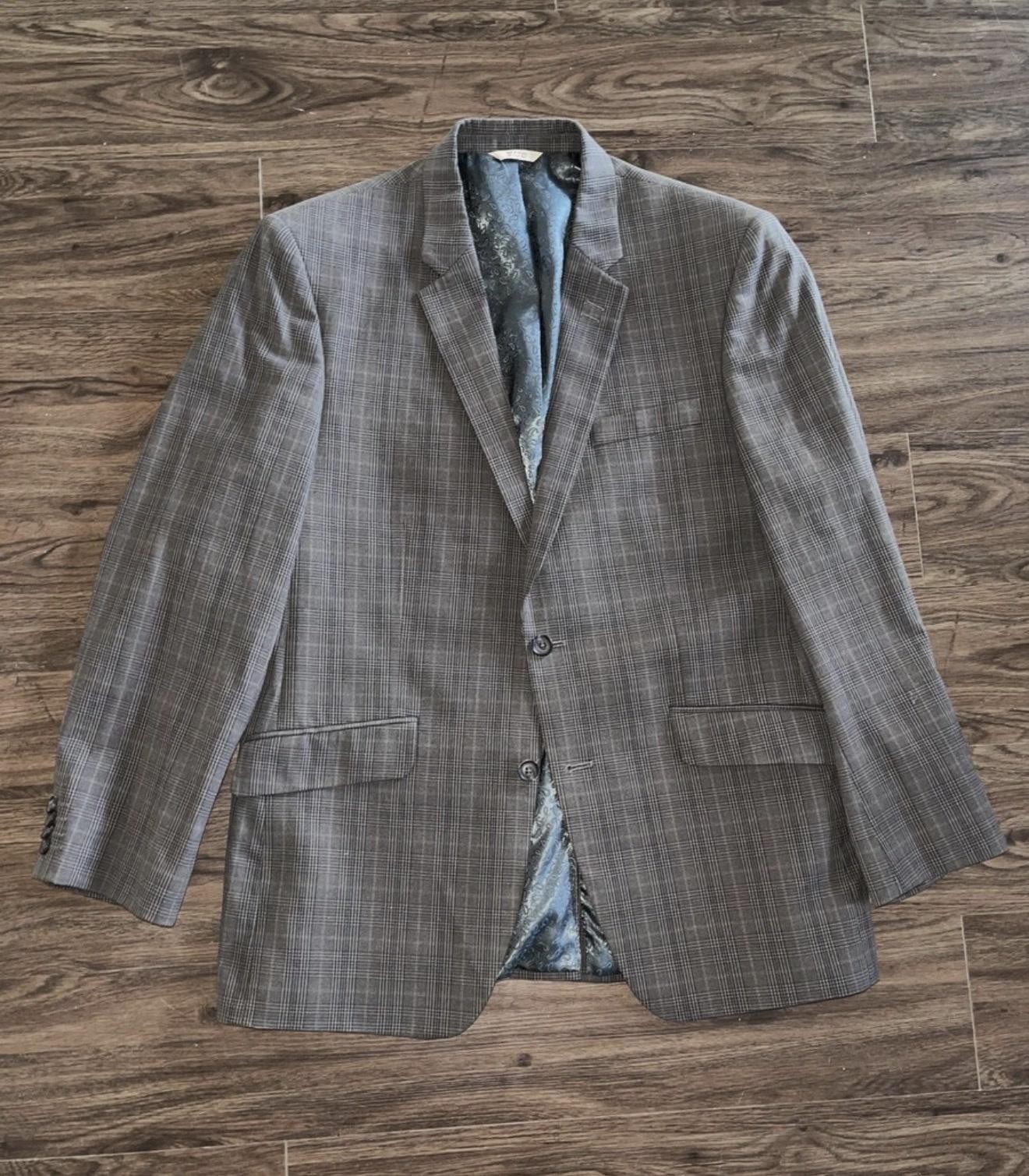 1926 Originals Sport Coat Mens 42R Brown Plaid Cotton Poly Rayon Two Button