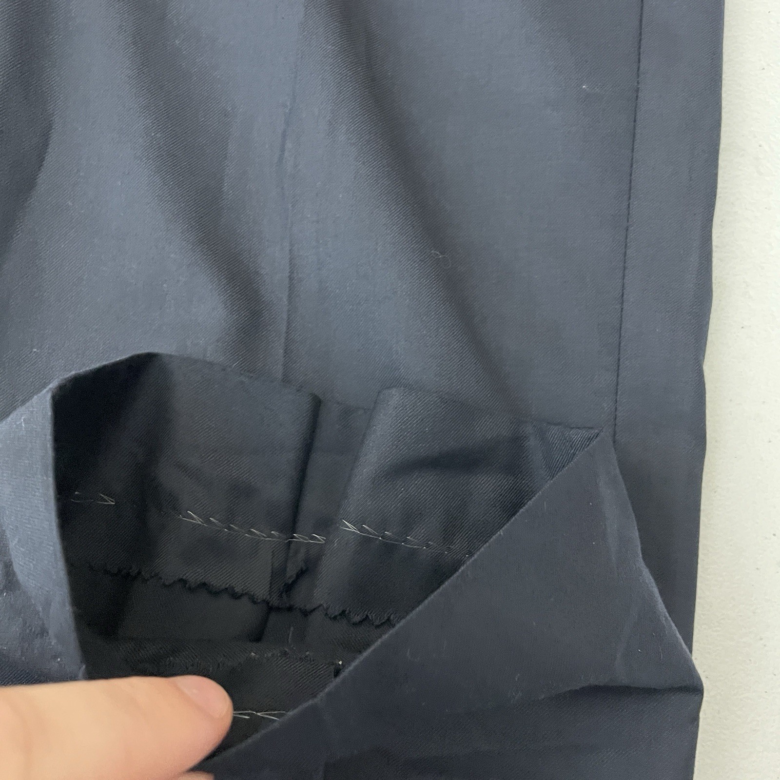 Loriano 2 Piece Suit Mens 40R 34×31 Blue Solid Poly Rayon Wool Double Vented