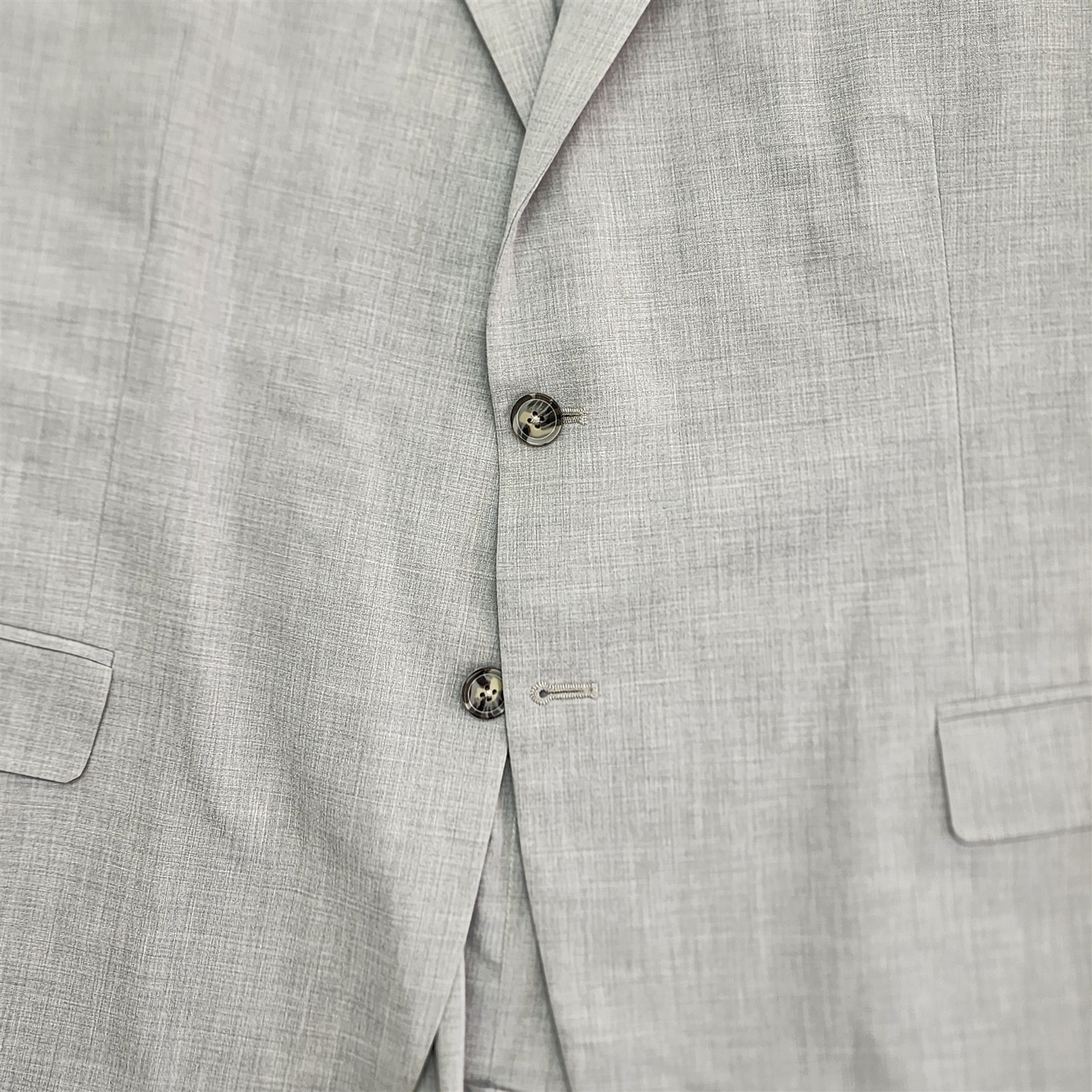 Joseph Abboud Motion 52R 42×28 Light Gray Stretch Performance Unlined Mens Suit