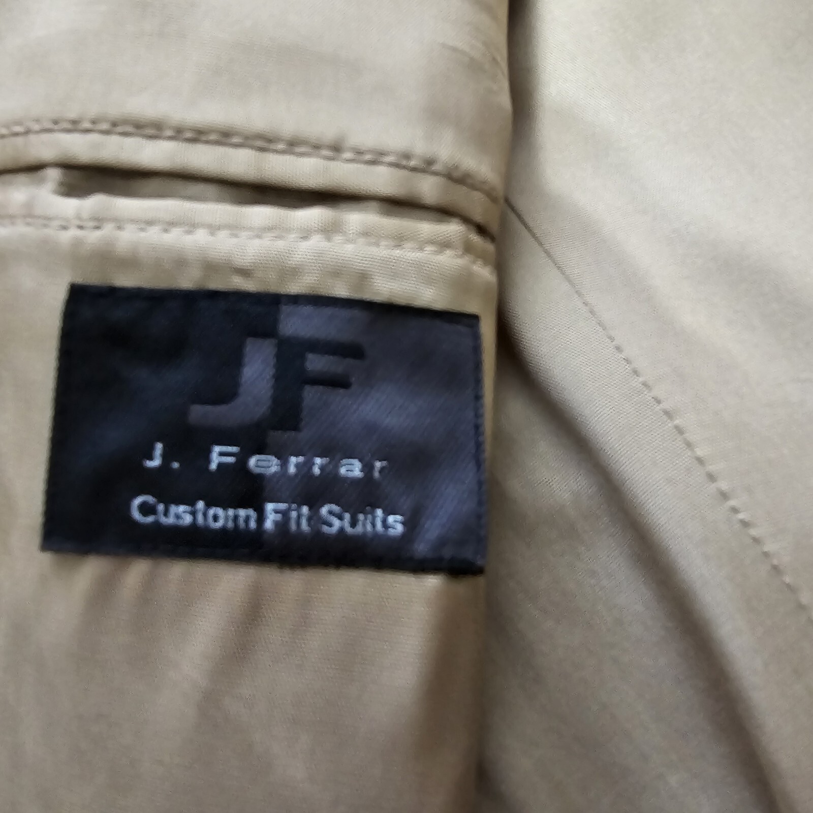 J.ferrer Mens 40R Brown Color Poly Wool Suit Separate Jacket S36