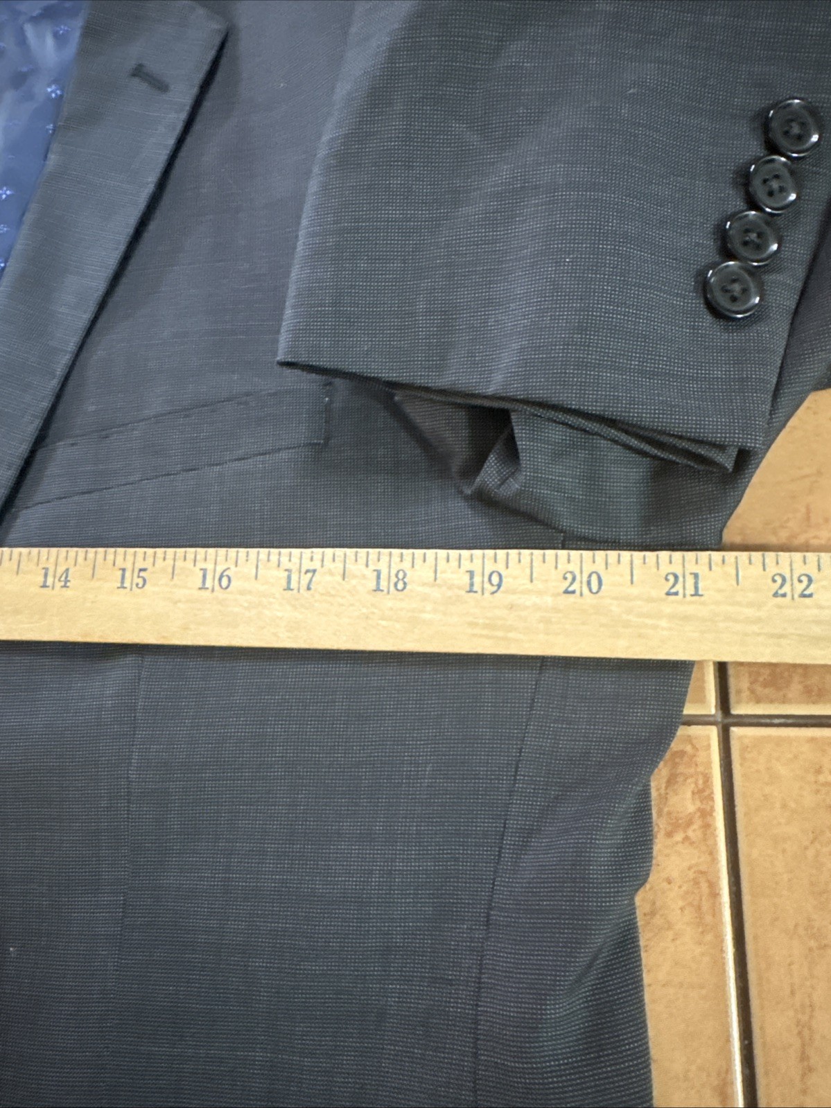 Combatant Gentlemen Blazer Mens Sz 40S Slim Fit Black Check Sport Coat Jacket