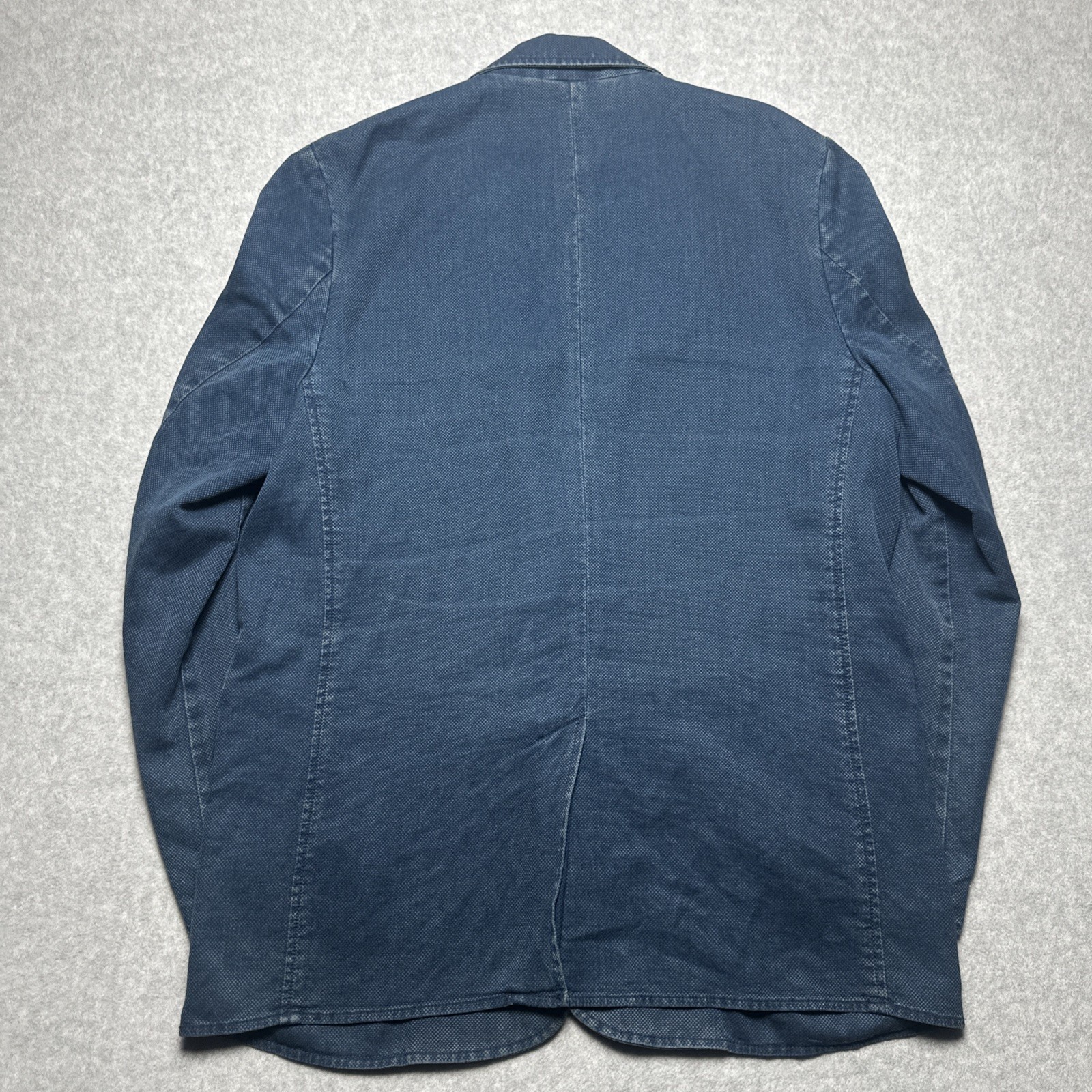 Marine Layer Blue Cotton Washed Denim Hawaiian Summer Jacket Coat Blazer 42