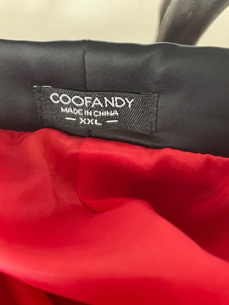 Coofandy Mens Jacket Extra XLarge Suit Pockets One Button Red Tails Padded
