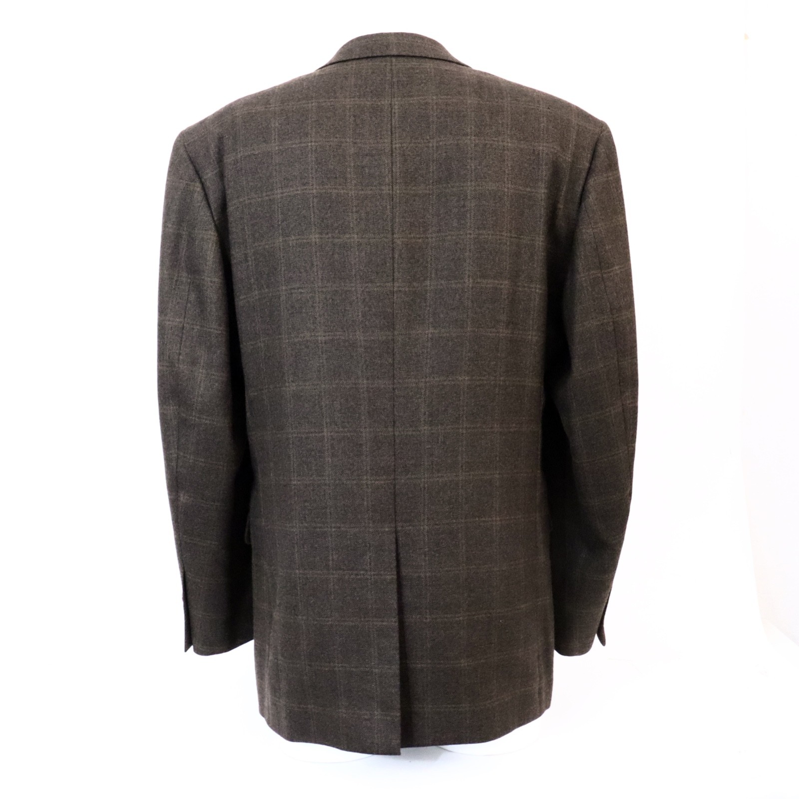 Jos A Bank Blazer Mens 44L Brown Plaid 2 Button Wool All Season Sport Coat