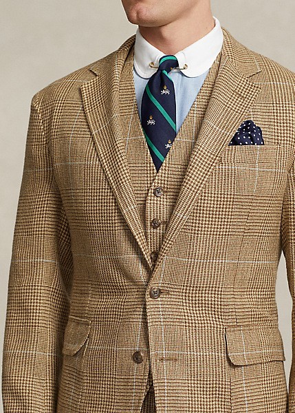POLO Ralph Lauren Soft Tailored Plaid Summer Tweed Jacket, Size 38 R NWOT