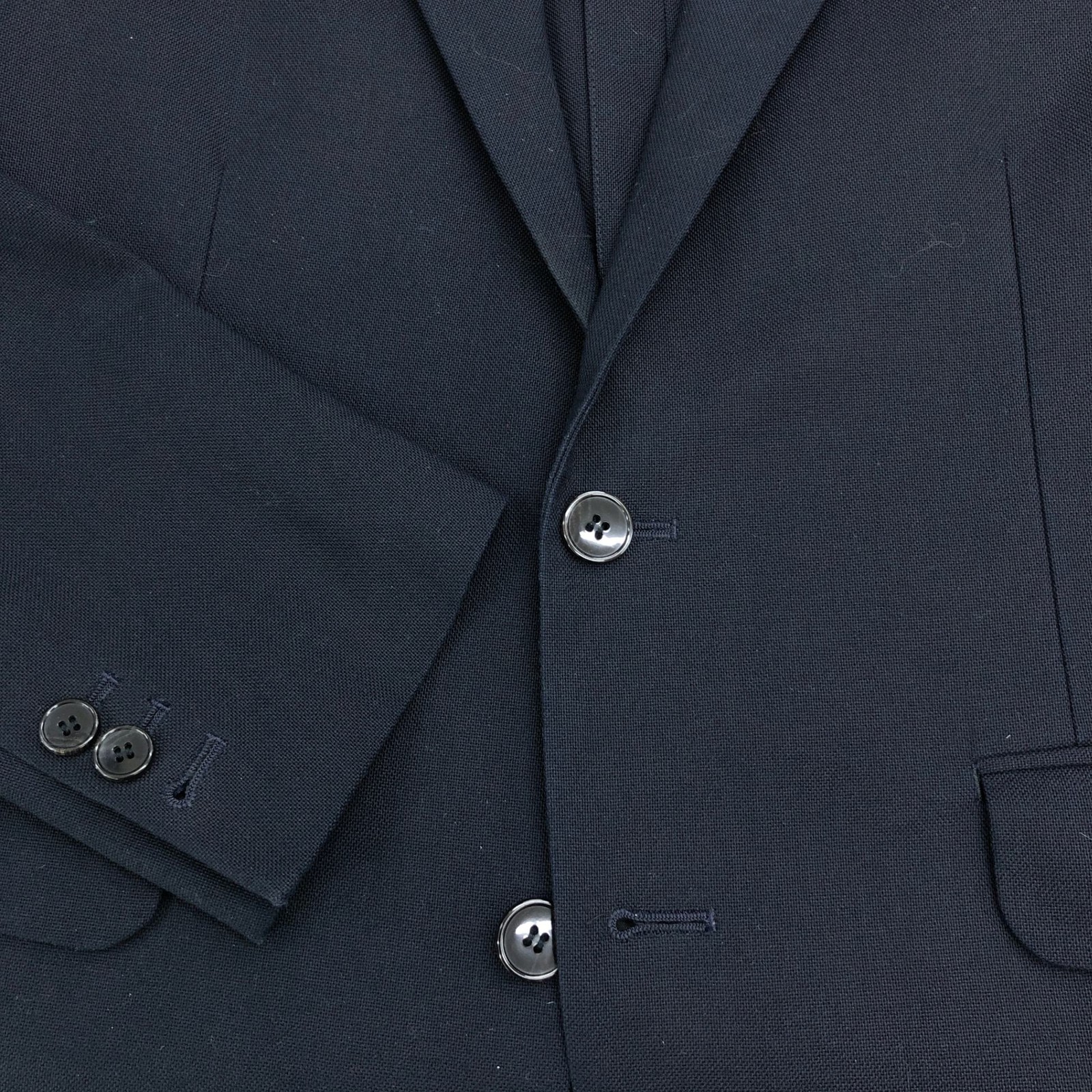 CHCM Sport Coat Mens 38S Navy Cotton Polyester Two Button Slim Single-Vented