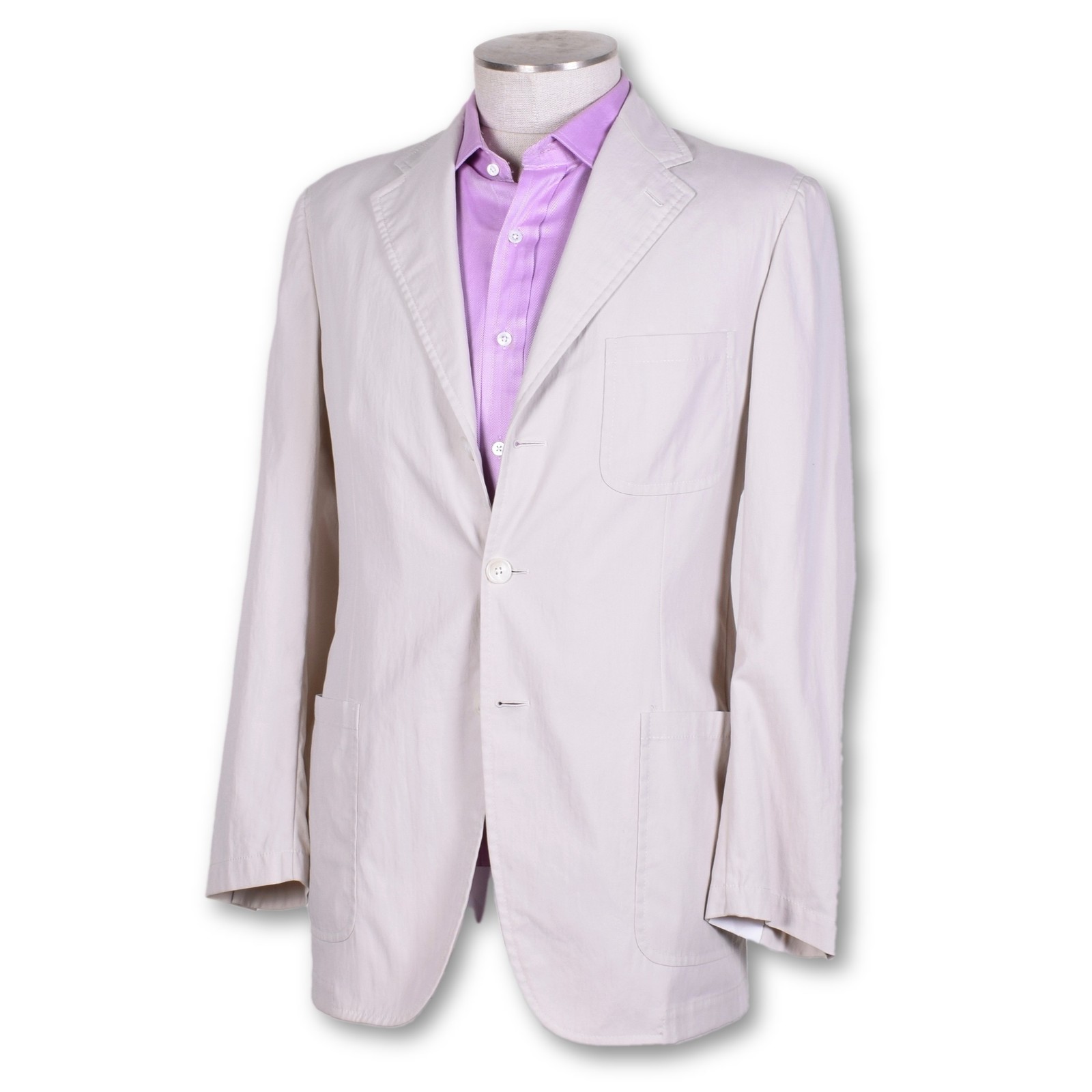 NWT Belvest Gray Polyester/Cotton Three Button Center Vent Sportcoat 40 40r