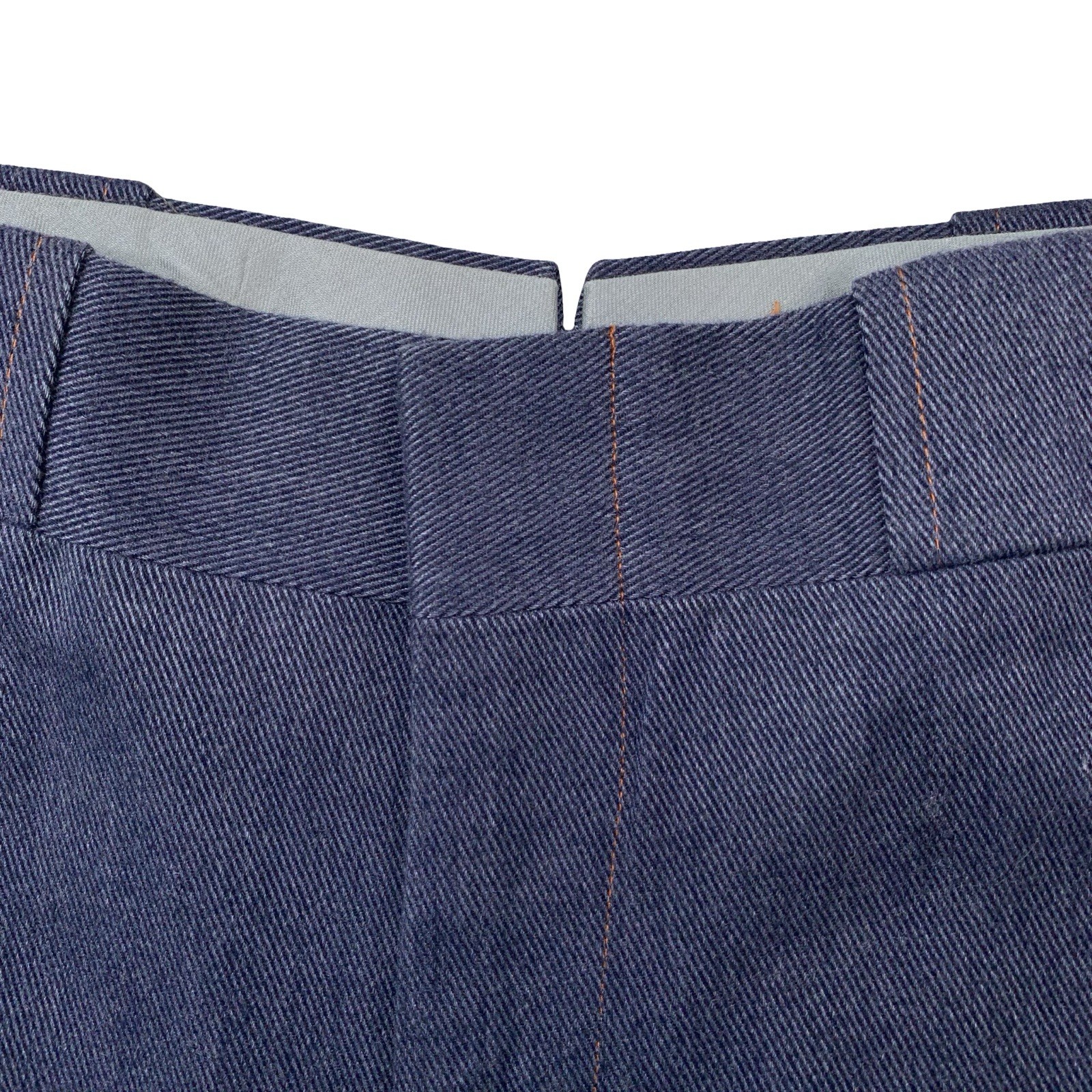 1970s Custom 40 R D’Camm LTD Blue Denim Cotton 3pc Patch Pocket Suit Made USA