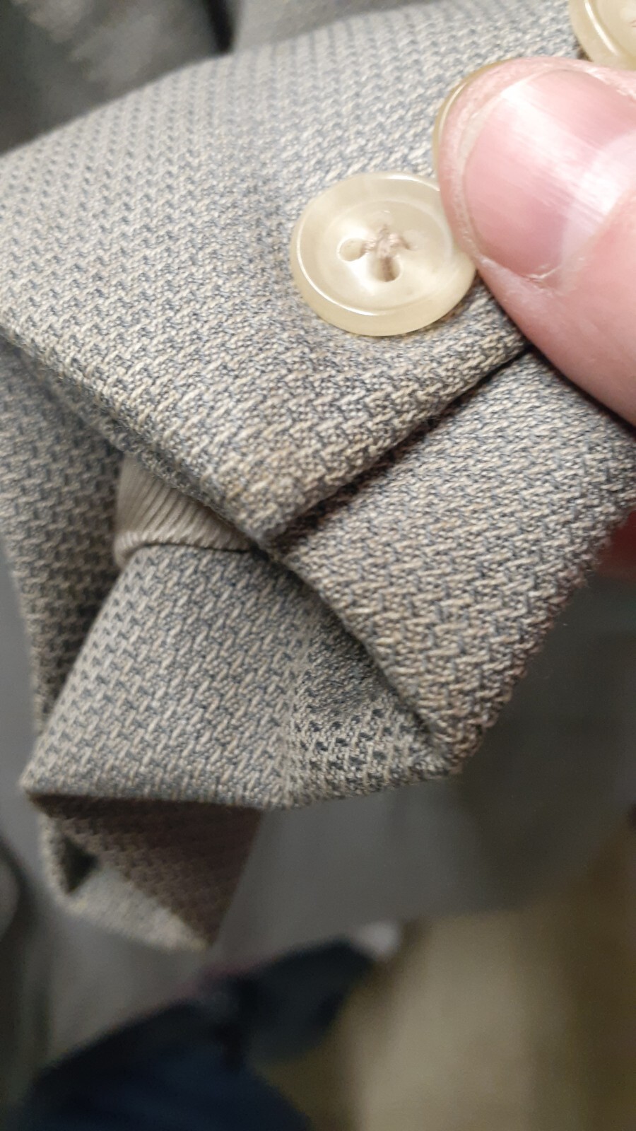 Ermenegildo Zegna Blazer Sport coat Beige Gray 15 Milmil 15 Wool 42 R Men Jacket