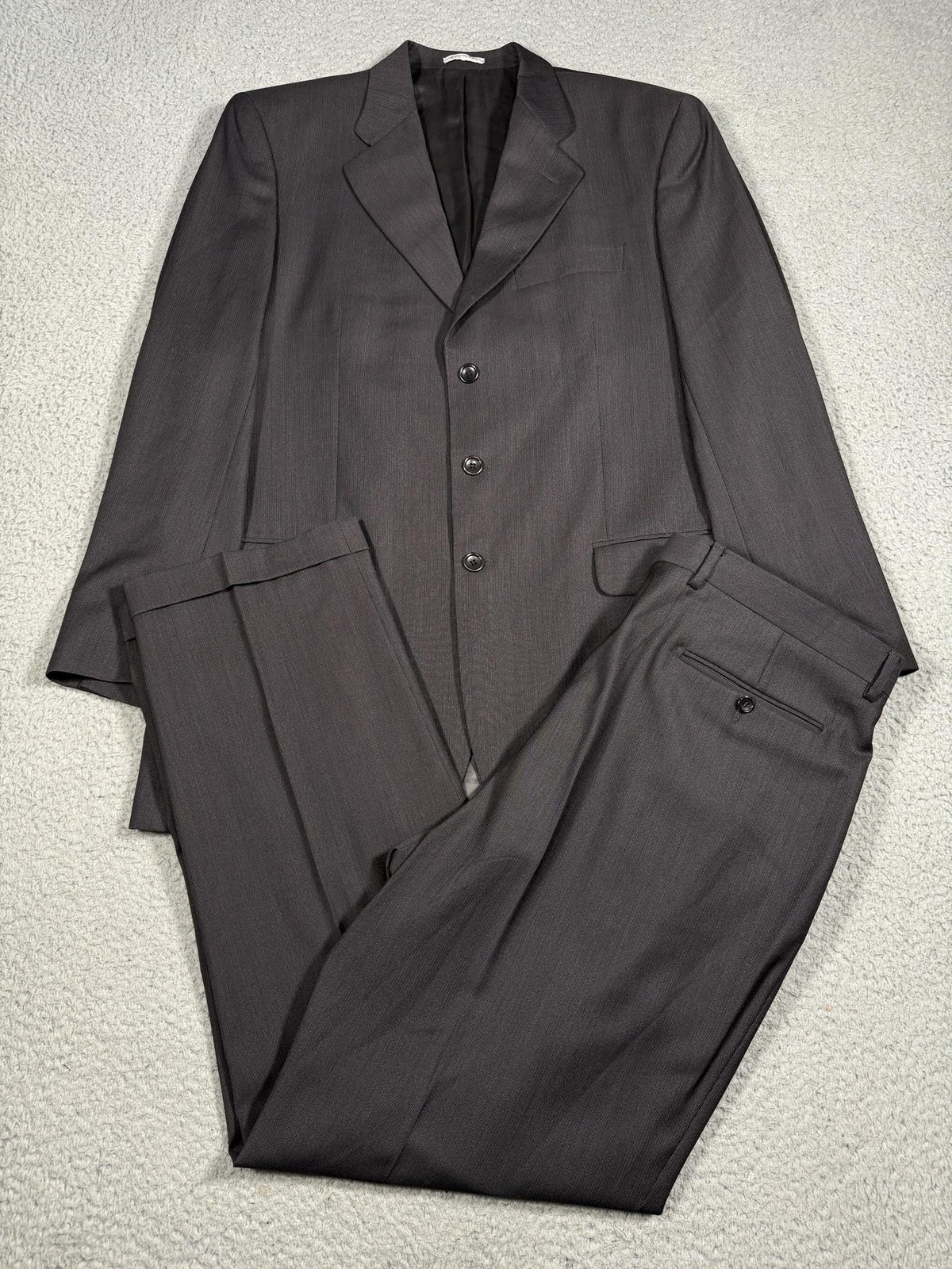 Gianni Manzoni Tendenza Suit Mens 42 Long 36×31 Gray Wool 2 Piece Classic Italy