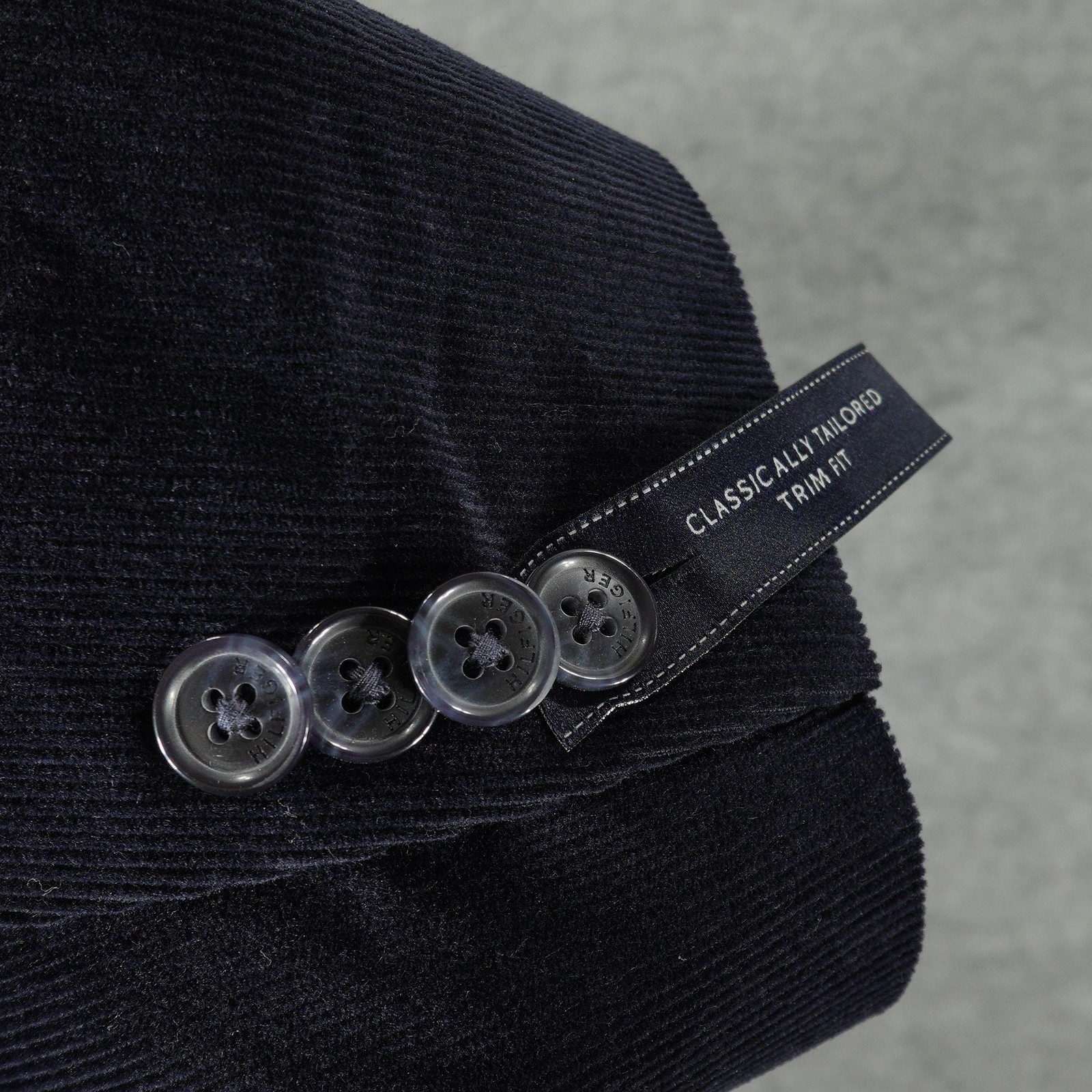 Tommy Hilfiger Blazer Mens 50R Navy Corduroy Elbow Patches Two Button New