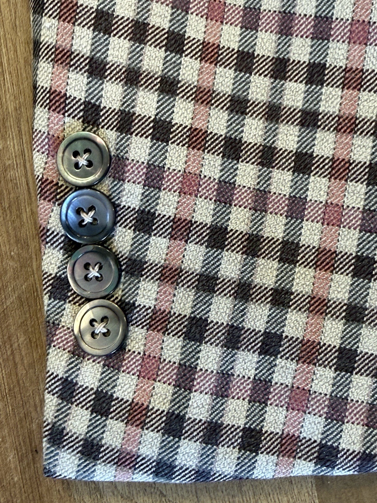Isaia Napoli Sport Coat 54 EU 44R Check Plaid 100% 120’s Wool Italy Blazer