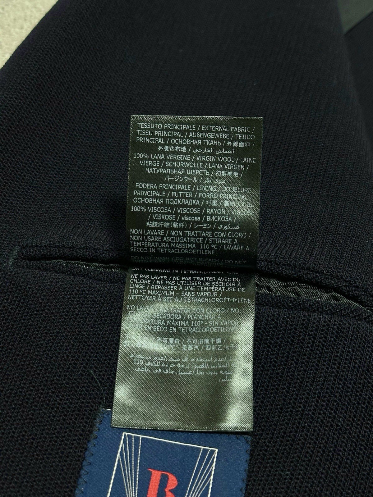 BOGGI Milano Structured Jersey Blazer Sport Coat Wool Navy Blue Men’s Size 42/52