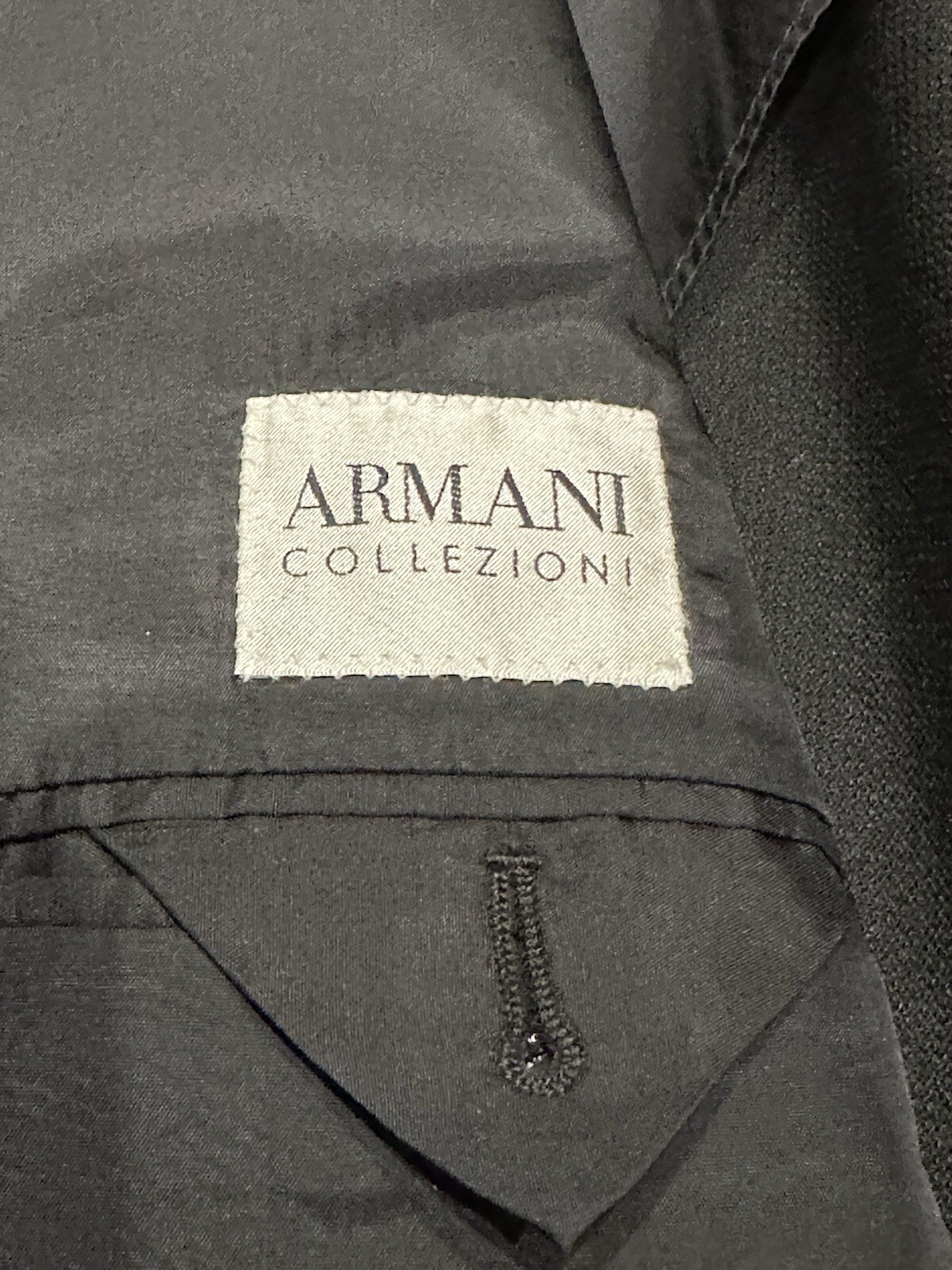 Armani Collezioni Mohair/ Wool Blend Hop Sack Sports Coat Men’s Size 40R Black