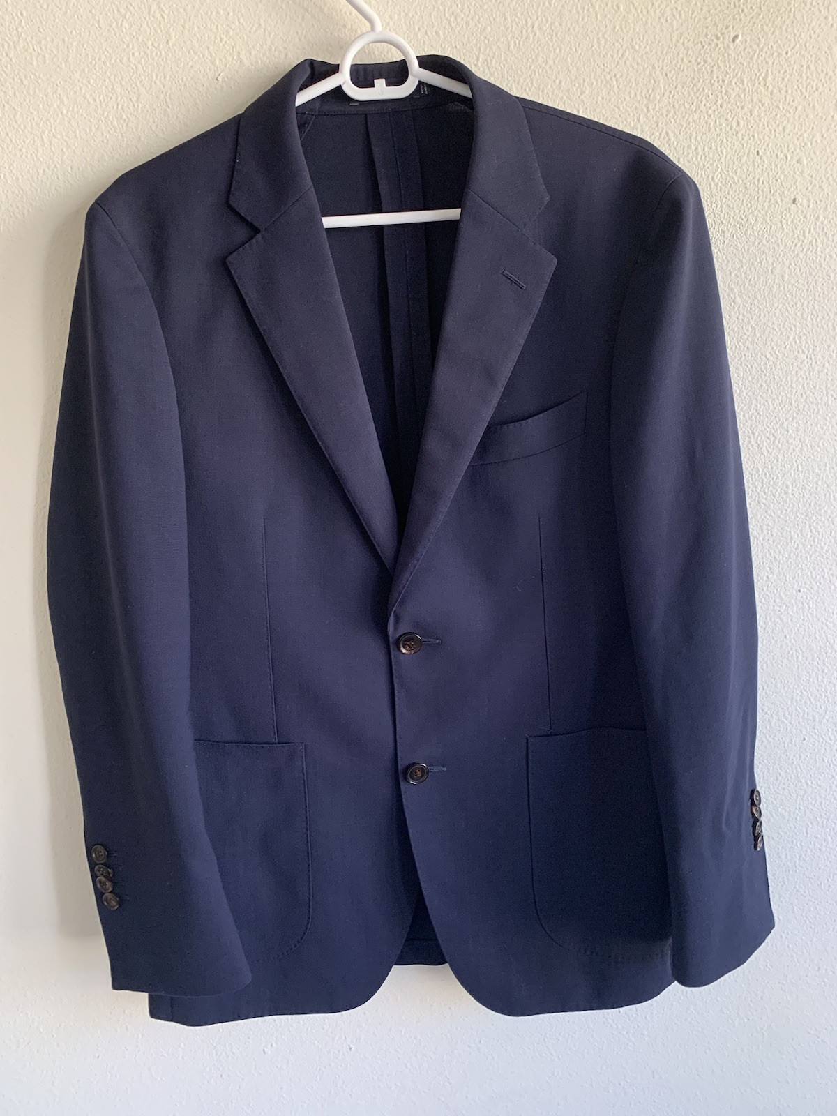 Suitsupply Men’s US 38 Havana Patch Unlined Slim Fit Wool Stretch Jacket Blazer