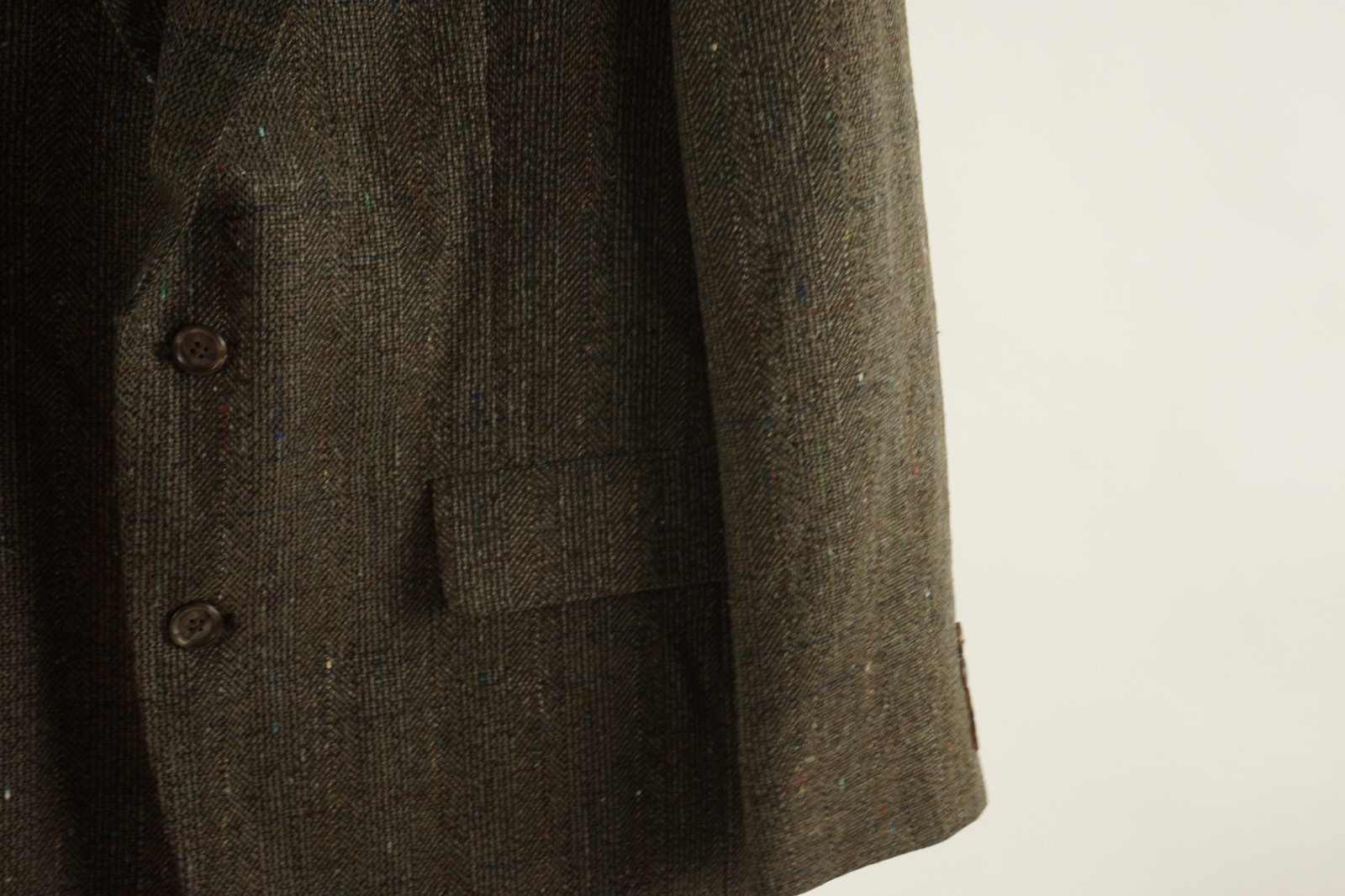 Dead Stock Vintage Rockabilly Atomic Fleck Sport Coat 42L Brown Hopsack 2 Button