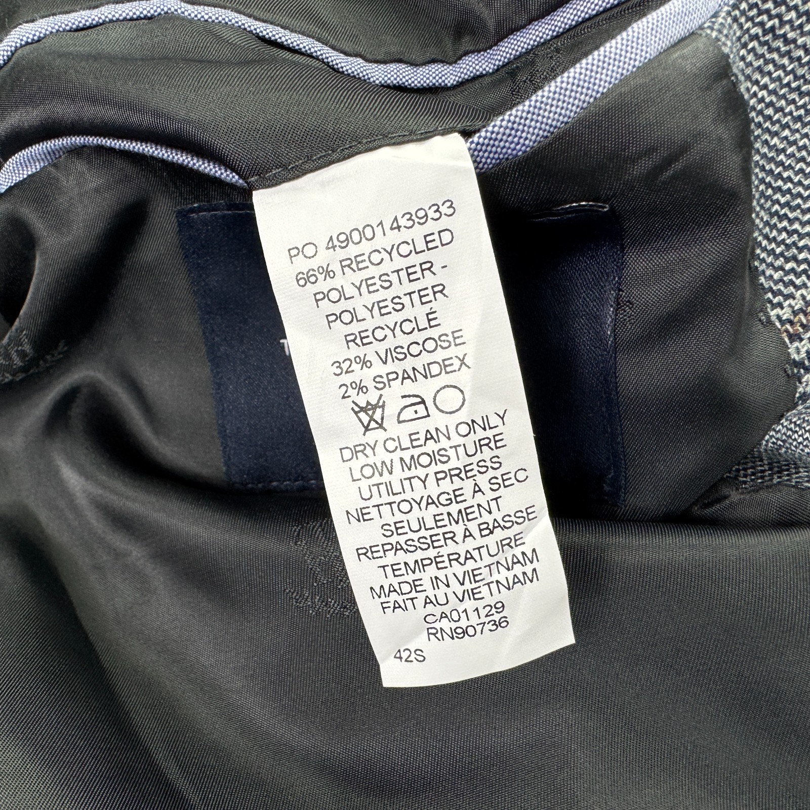 Tommy Hilfiger Mens TH Flex Conrad Modern Fit Check Sport Coat Gray Brown 42S
