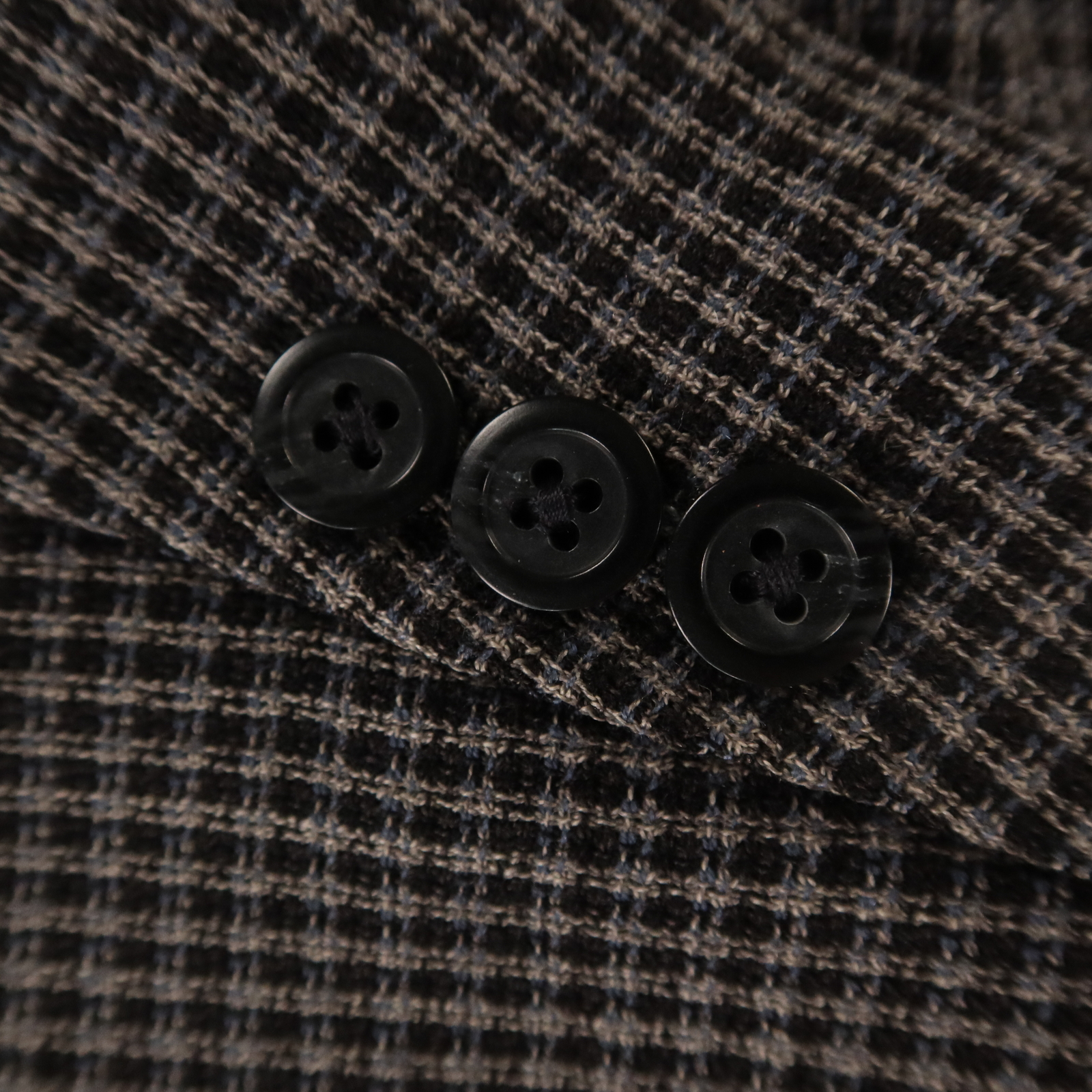 VTG Hopsack Jacket L LT Gray Houndstooth Check 100% Wool Blazer Sport Coat 44L