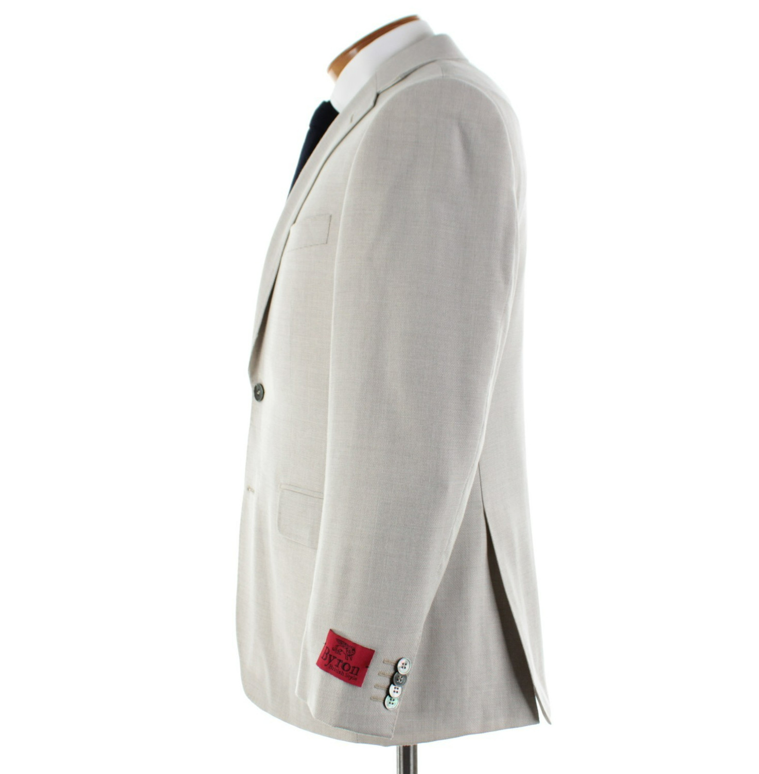 Byron NWT 100% Wool Sport Coat Size 40C US In Solid Beige