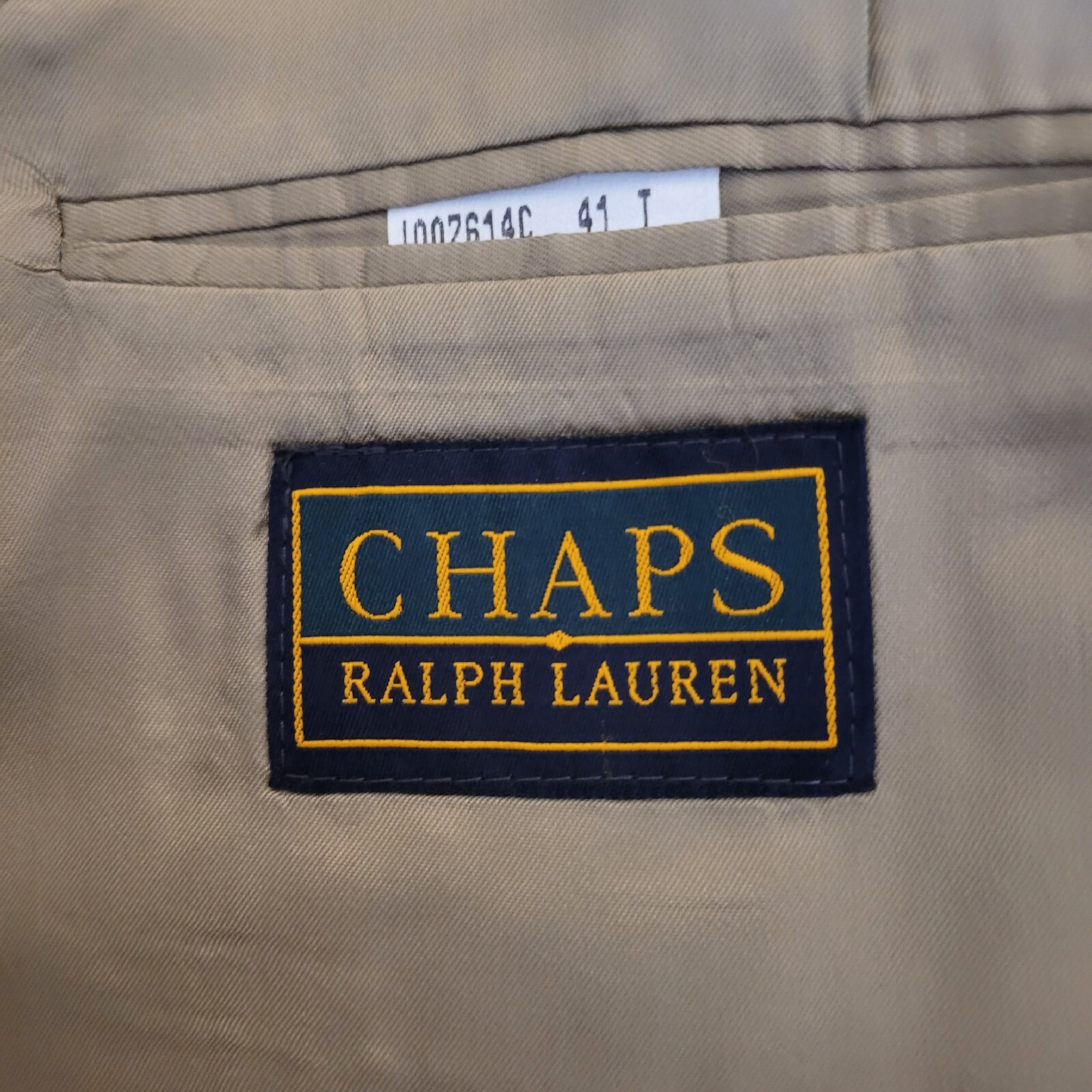 CHAPS RALPH LAUREN Blazer Wool 41L Brown Glen Plaid Mens Sport Suit Coat