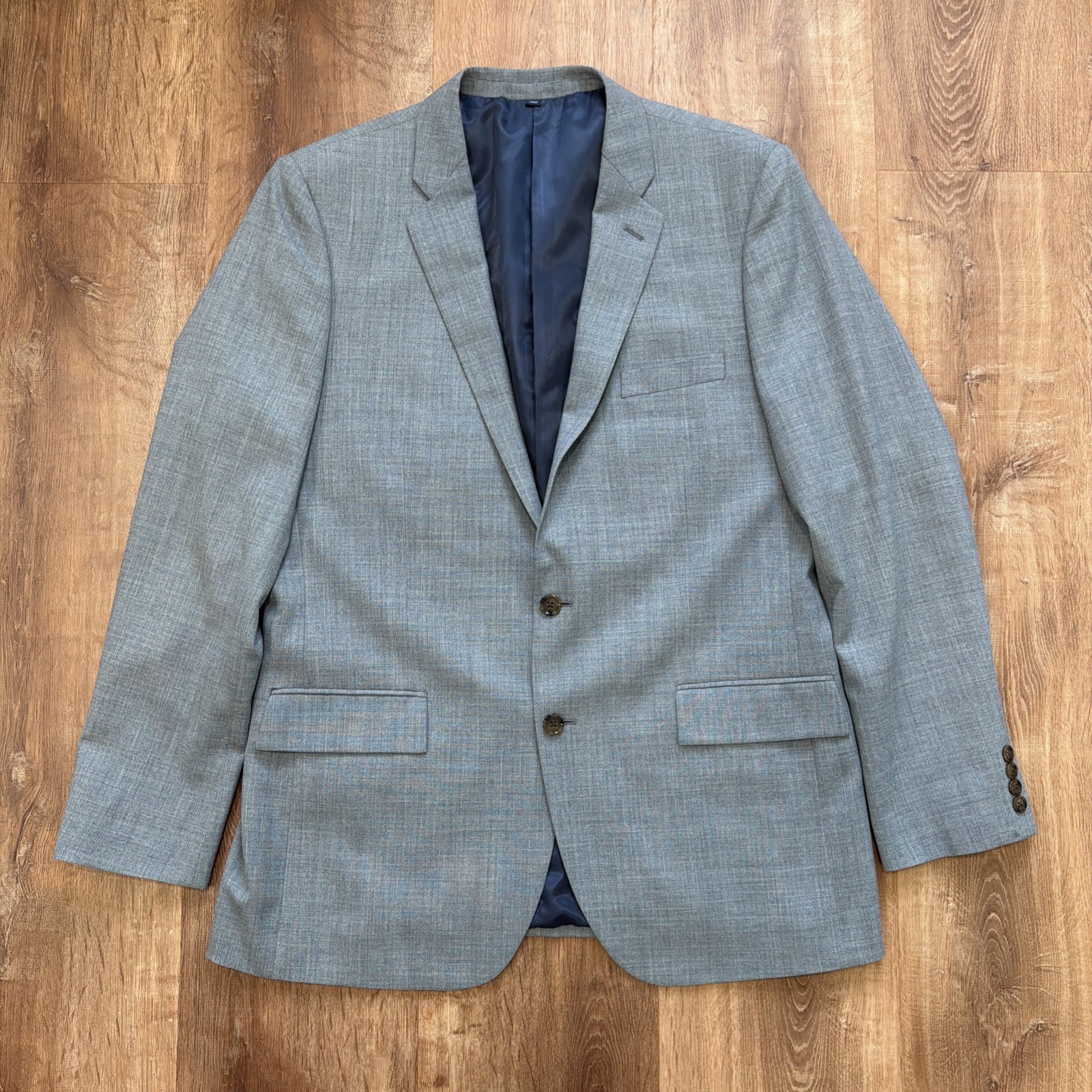 Voyager by J. Crew 44L Thompson Blazer Sport Coat Jacket Gray Wool