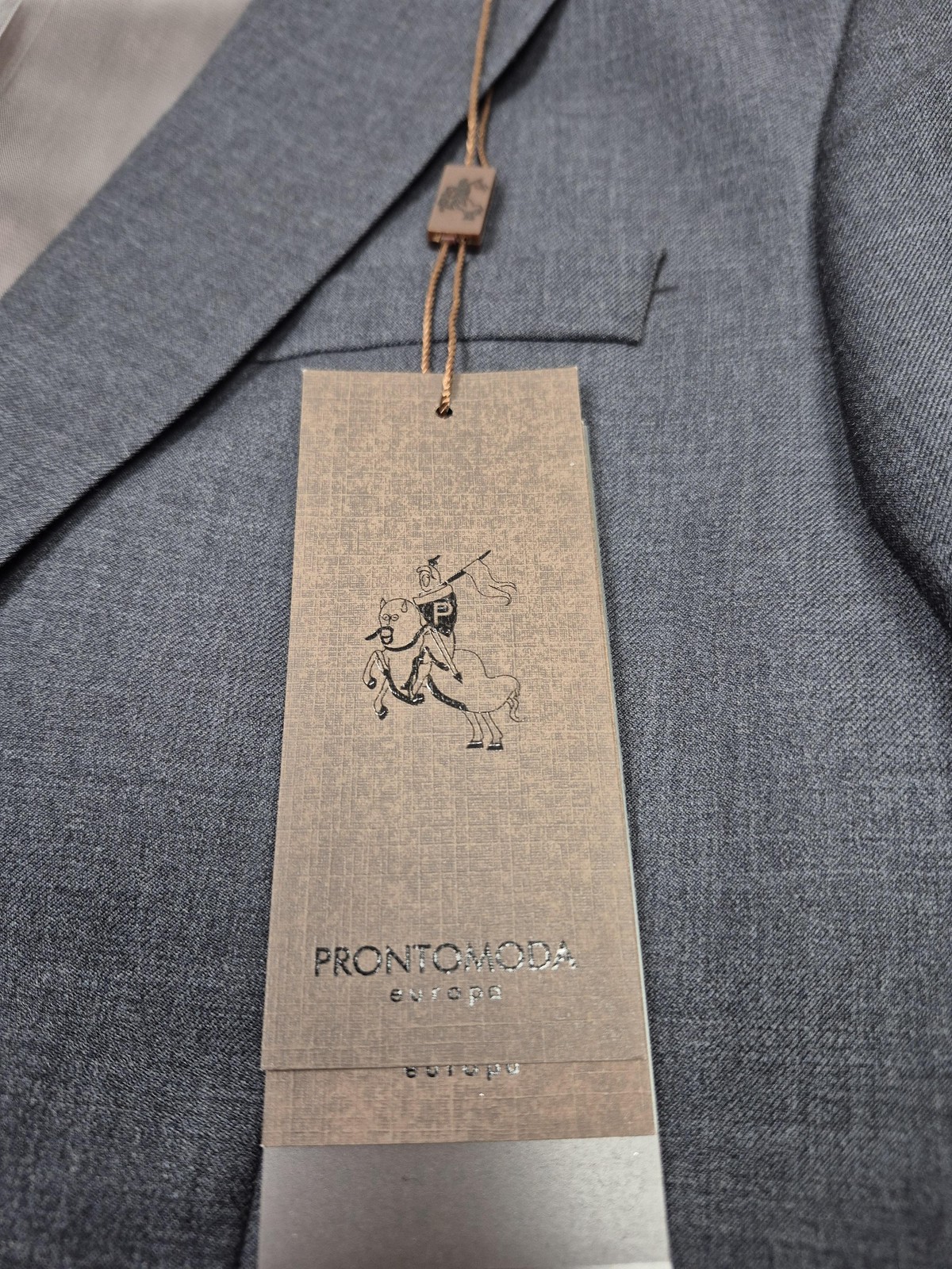 Prontomoda Europa Blazer Mens 36S Gray Super 140s Merino Wool Sport Coat Jacket