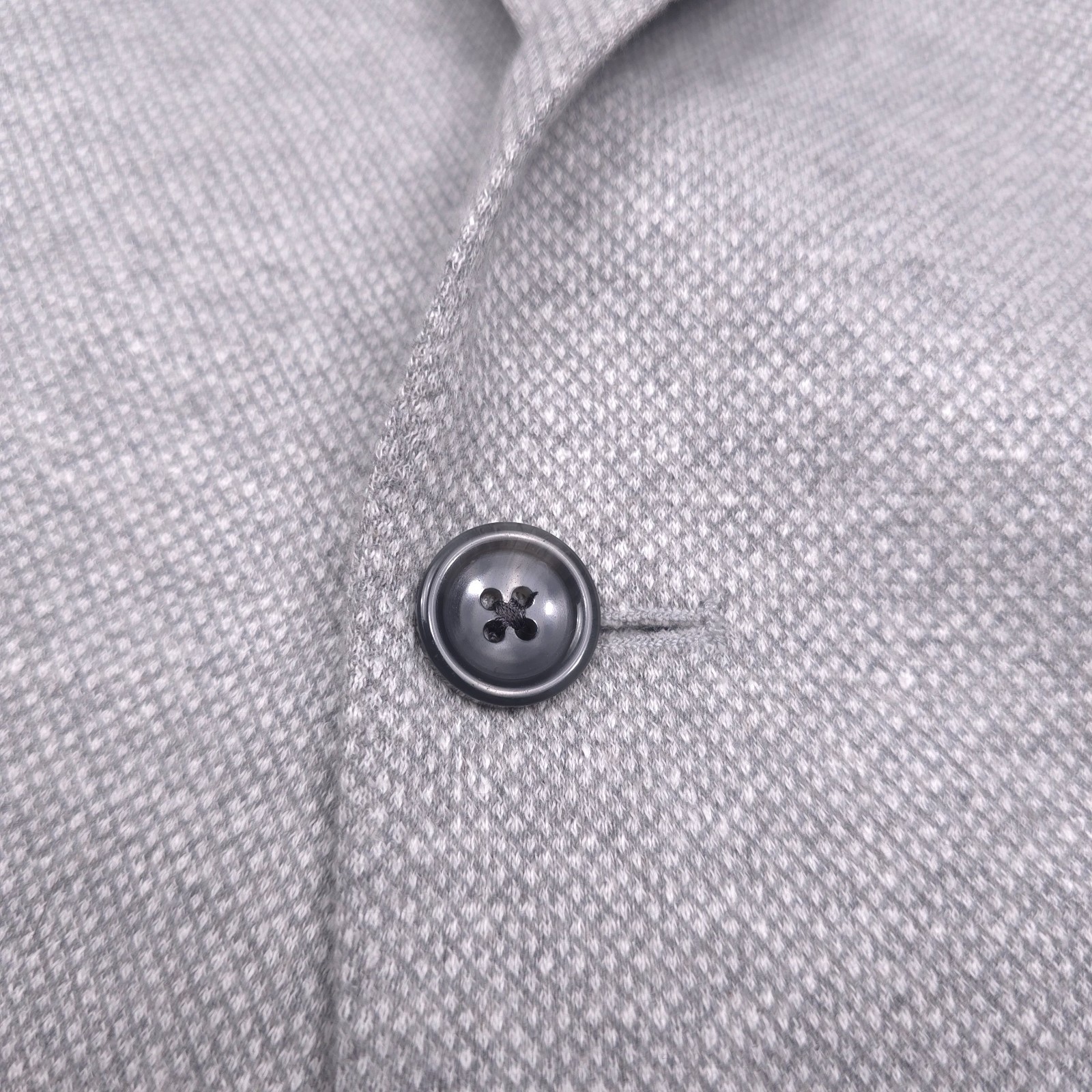Bloomingdales Jersey Unstructured Sport Coat Mens 38R Gray Linen Blazer Jacket