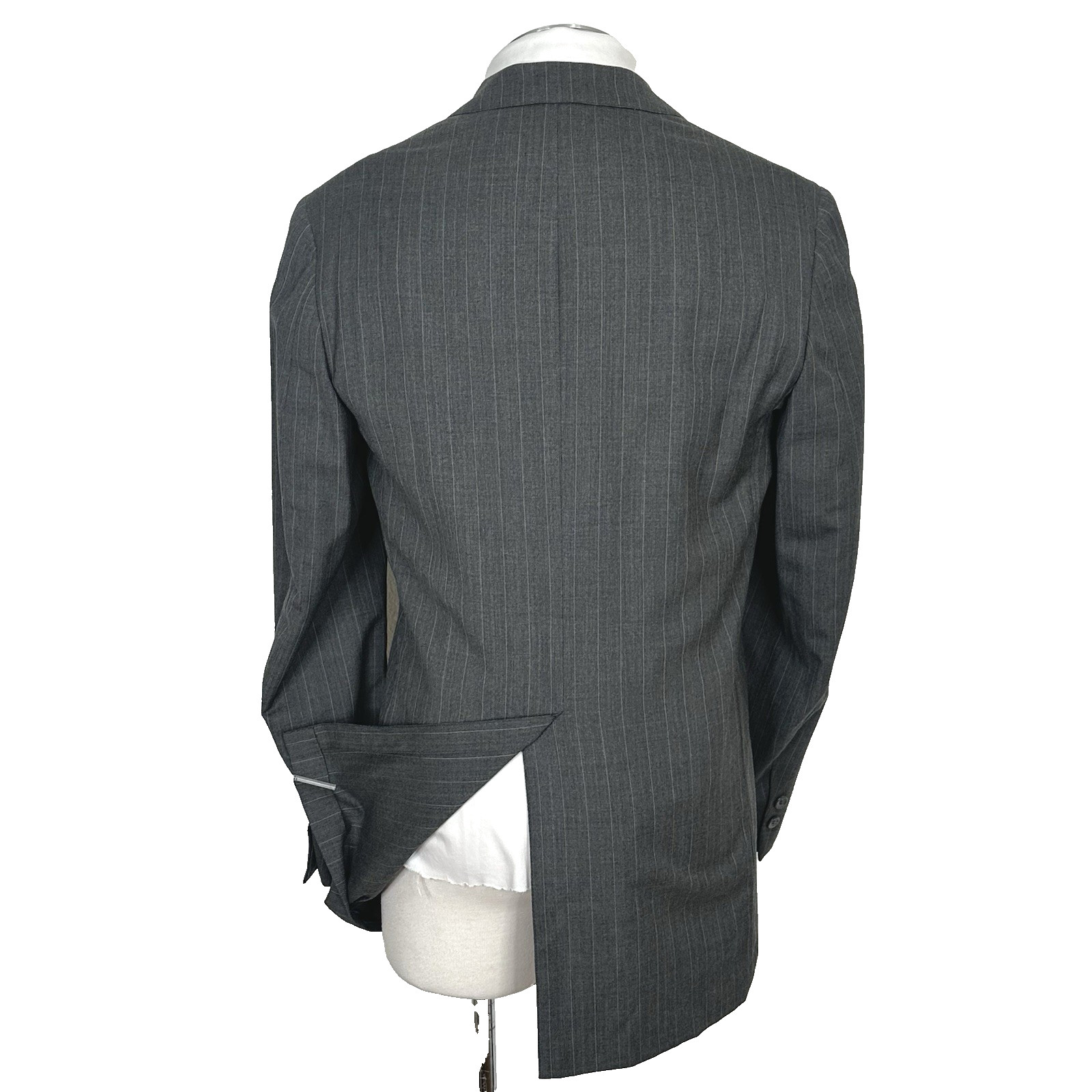 Brooks Brothers Golden Fleece 3/2 Roll 100% Wool Gray Stripe Sport Coat 41 L USA